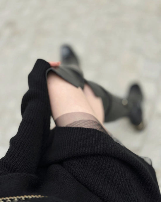 aalis SHYLA cut out shoulder tunic sweater dress (Black)