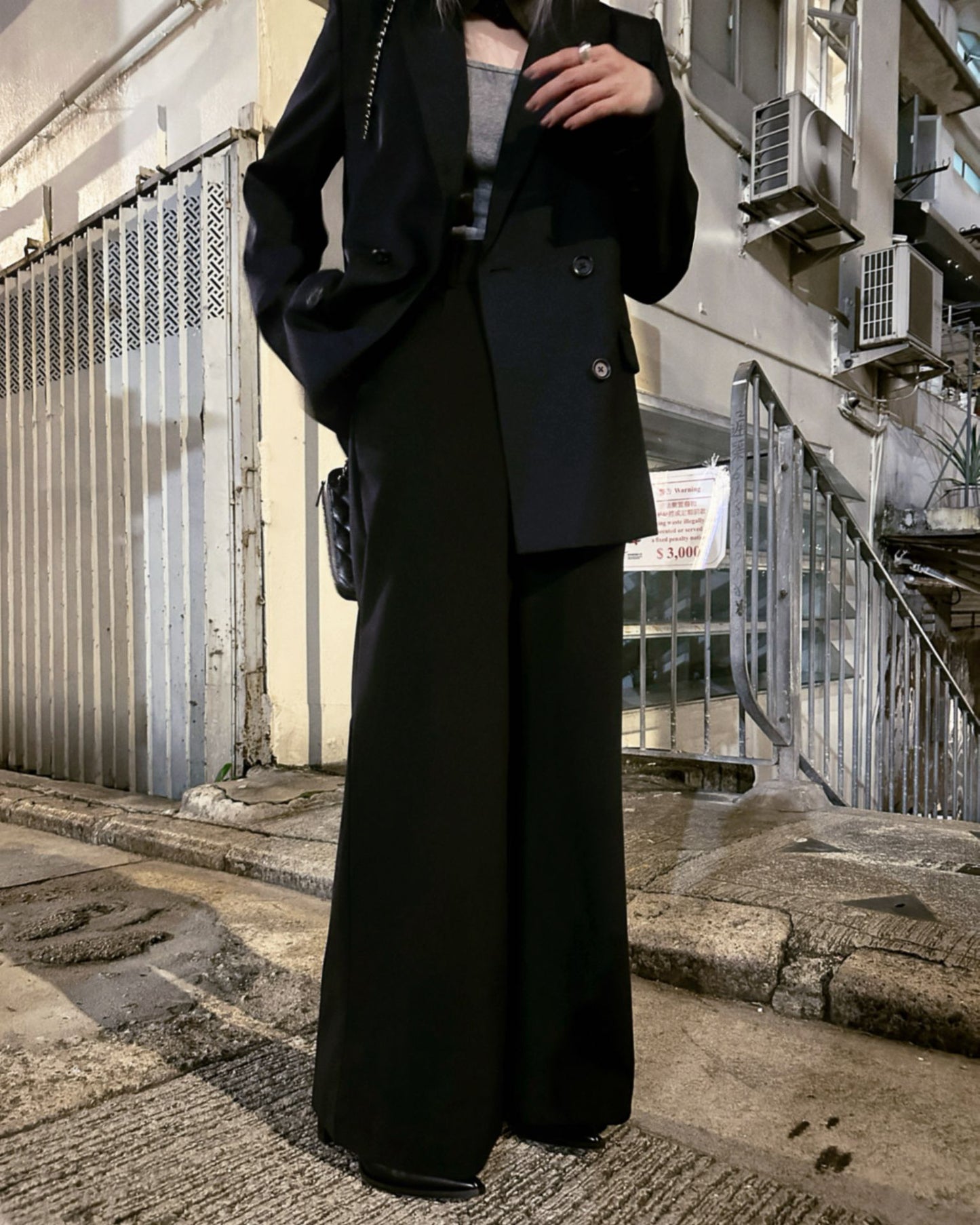 aalis KARISA high rise straight leg pants (Navy)