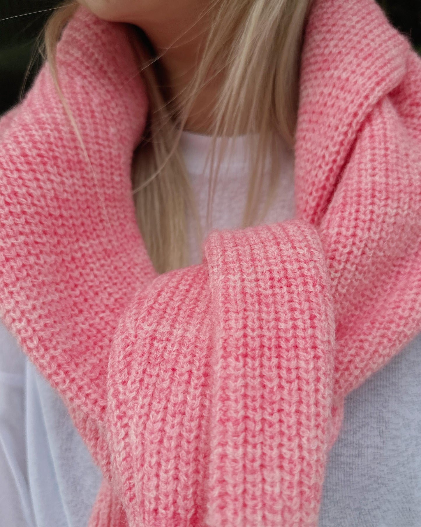 aalis ELA raglan sleeves knitted sweater (Heather Pink)