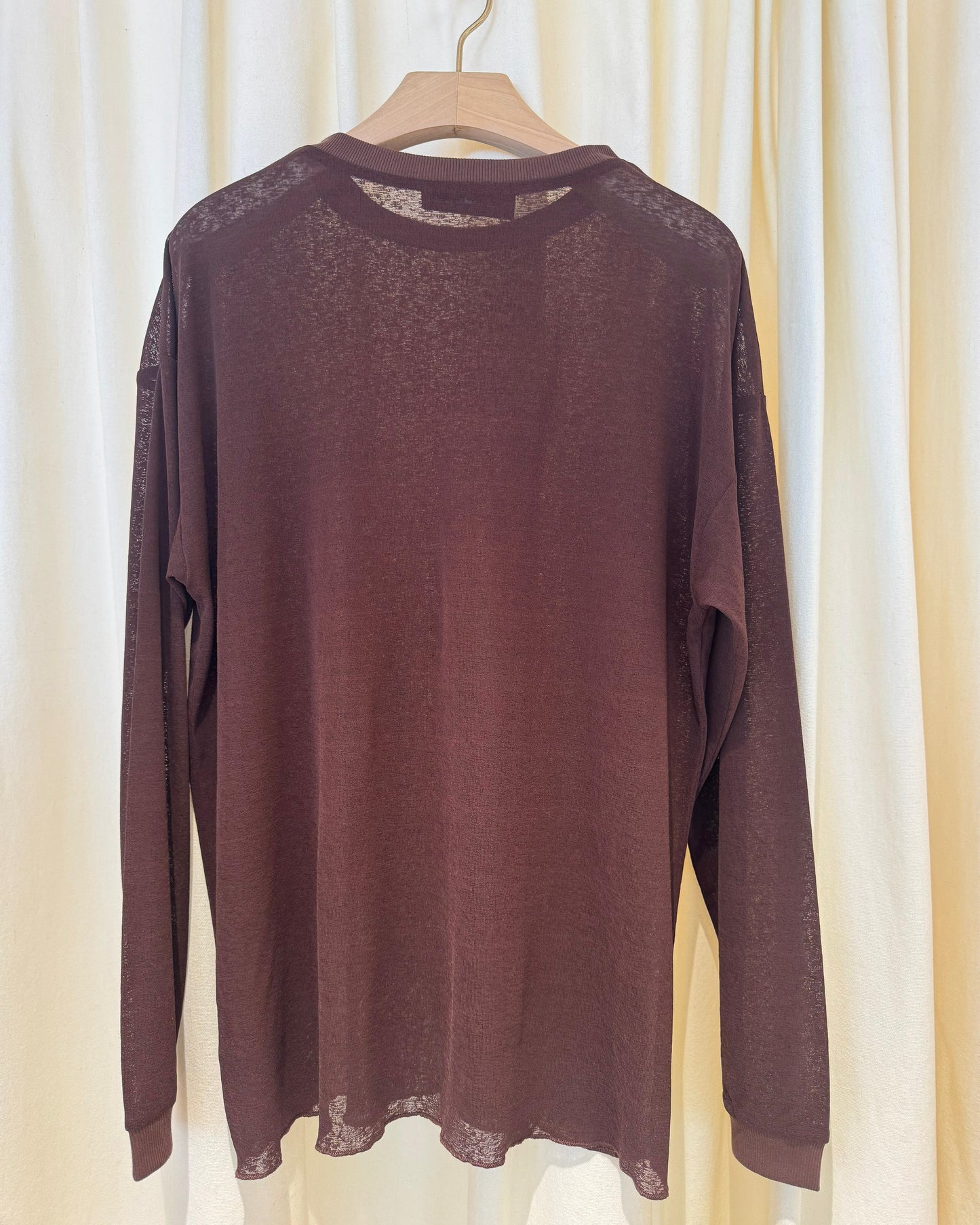 aalis HAKI drop shoulder burnout jersey top (Brown)