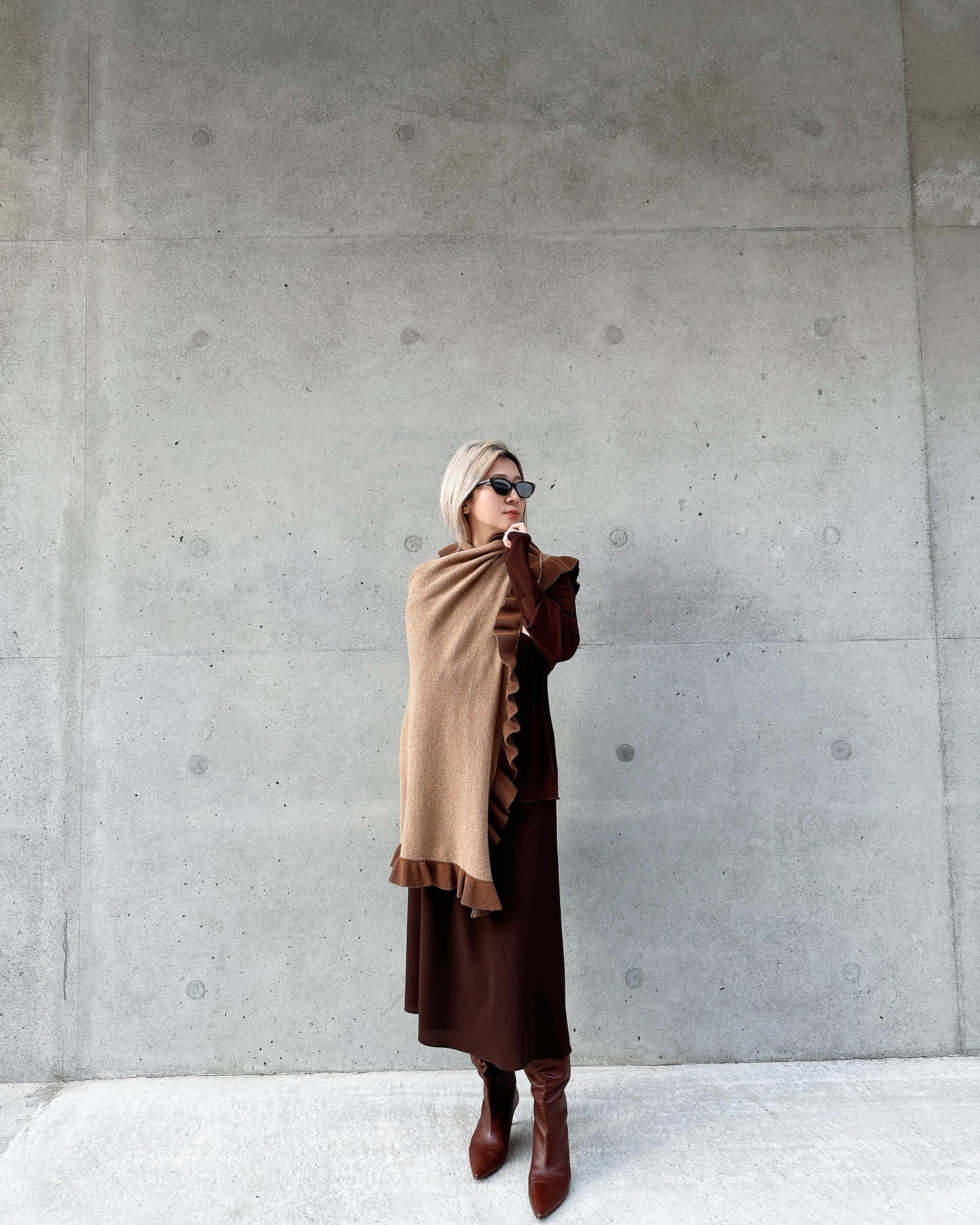 aalis LELA midiA-line skirt (Brown)