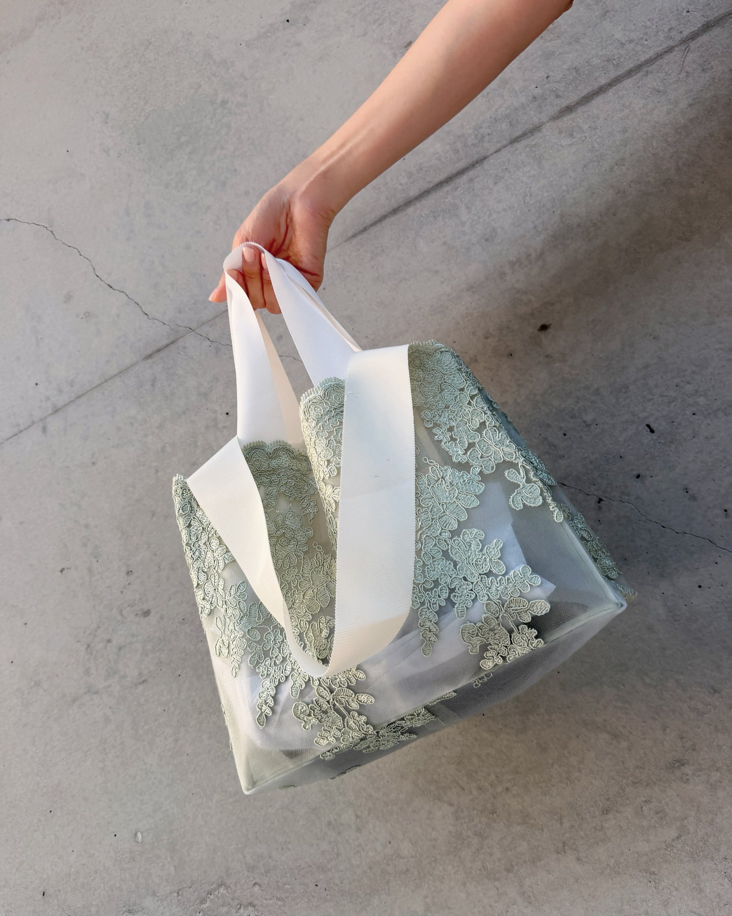 aalis CLASSIC MINI lace tote bag (Mint)