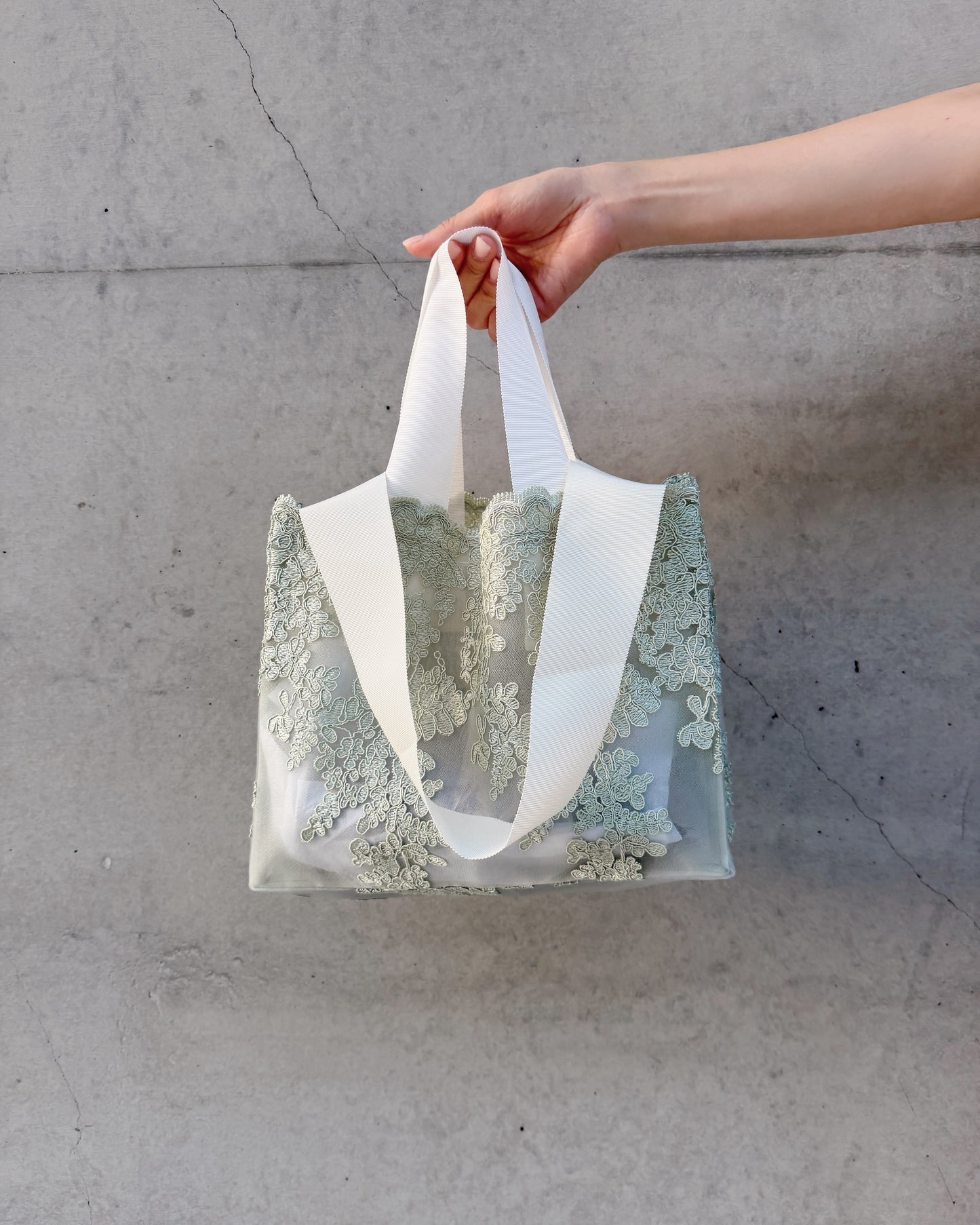 aalis CLASSIC MINI lace tote bag (Mint)