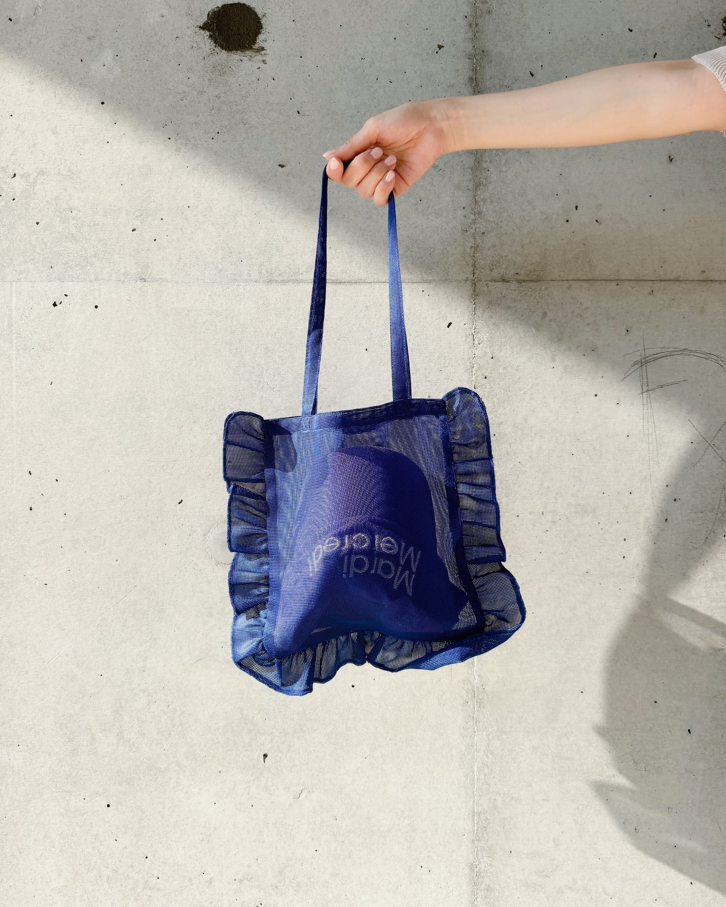 aalis LILLY mini net ruffle bag (Blue)