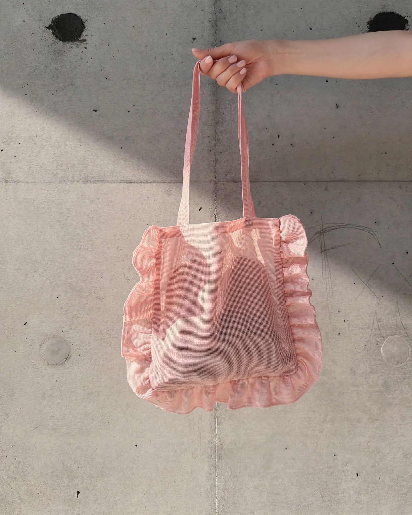 aalis LILLY mini net ruffle bag (Pink)