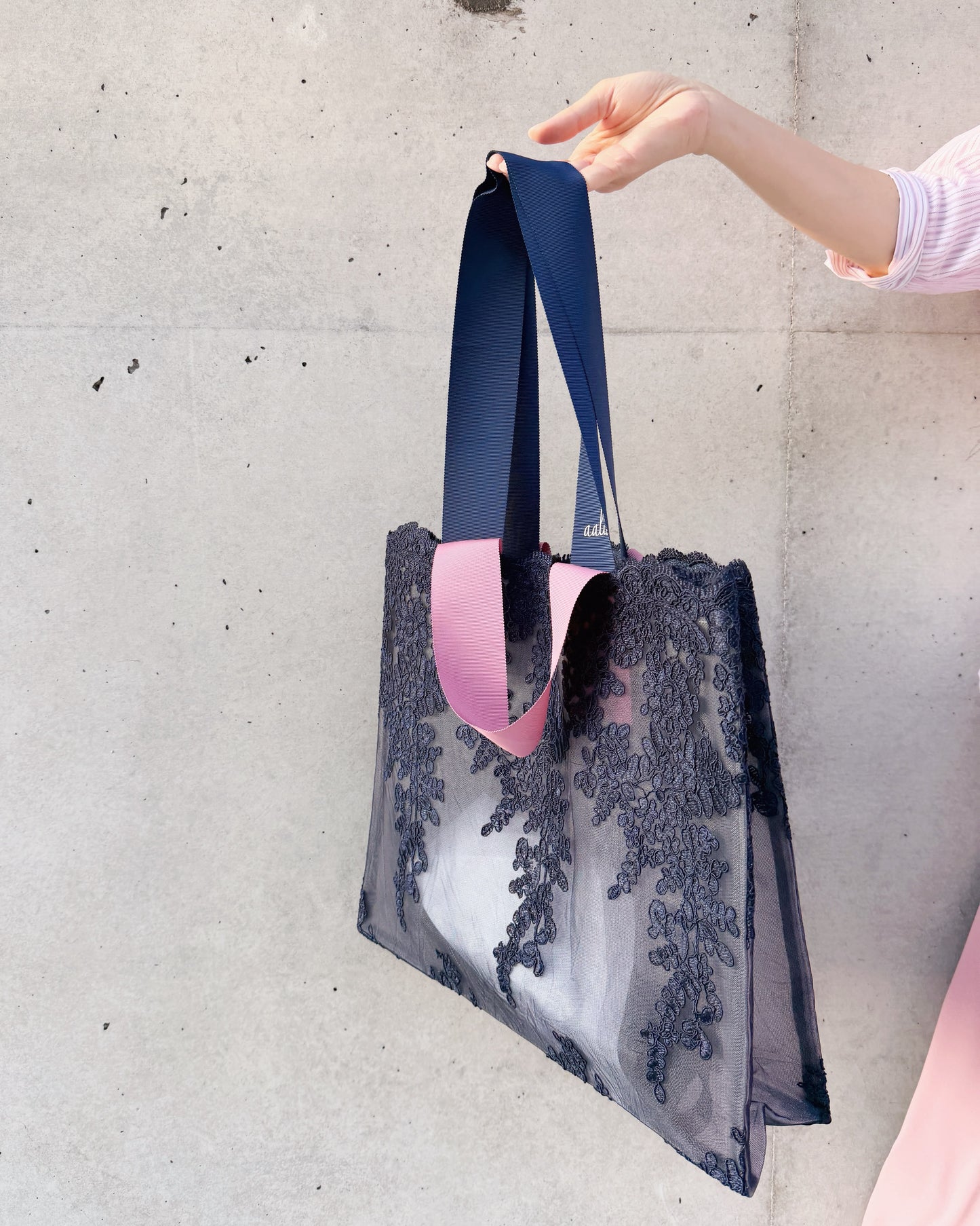 aalis CLASSIC HOR lace tote bag (Dark Blue)