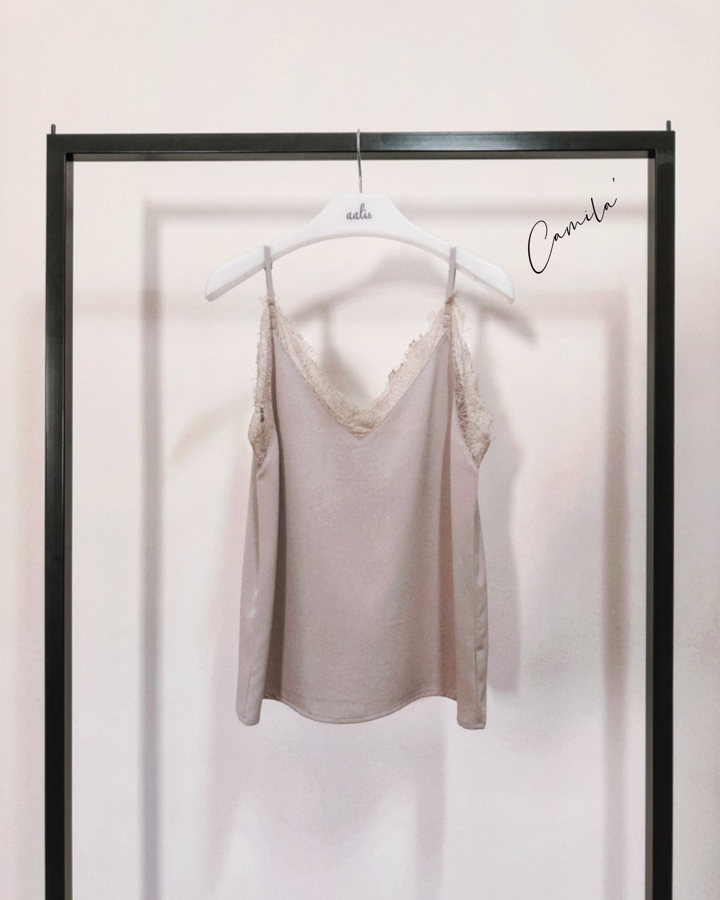 aalis CAMILA SS26 lace camisole (Light Coco)