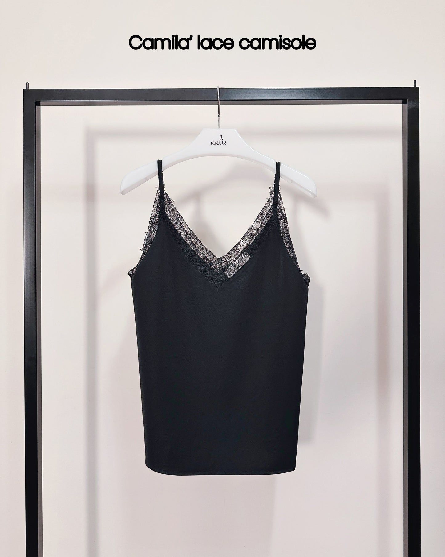 aalis CAMILA SS26 lace camisole (Black)