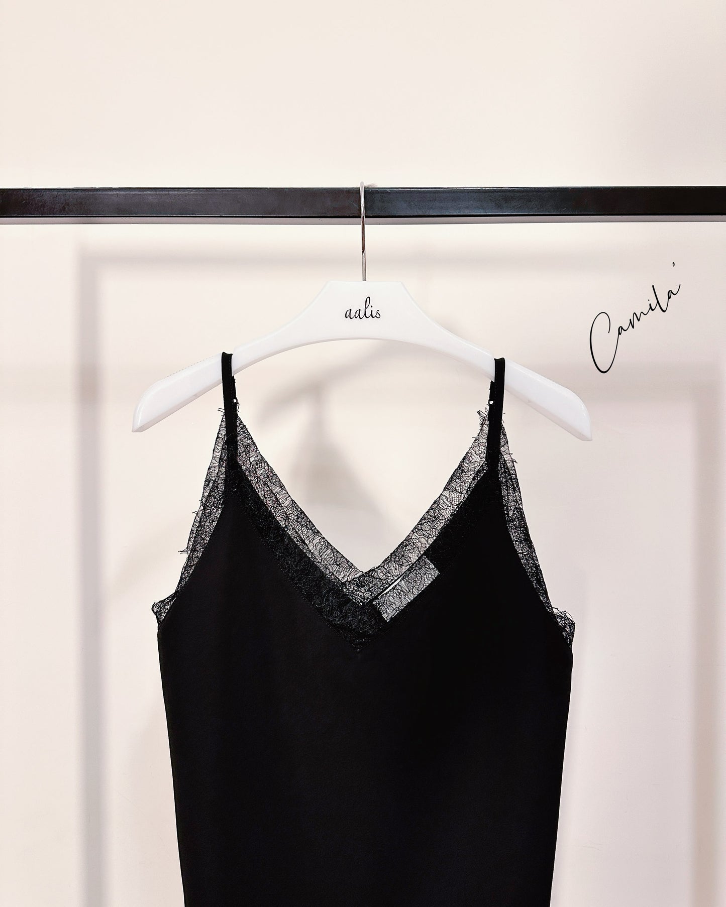 aalis CAMILA SS26 lace camisole (Black)