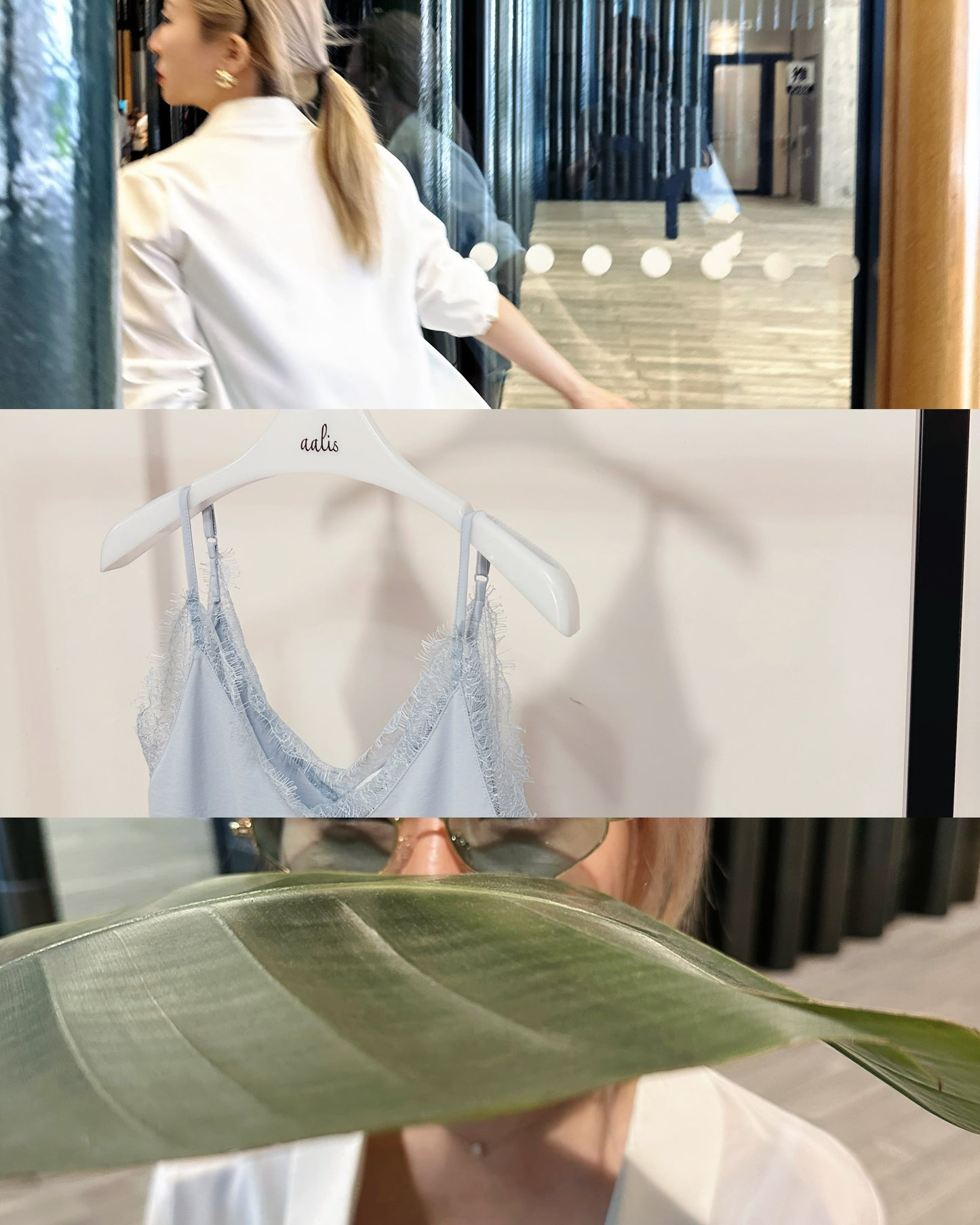 aalis CAMILA SS26 lace camisole (Light Blue)