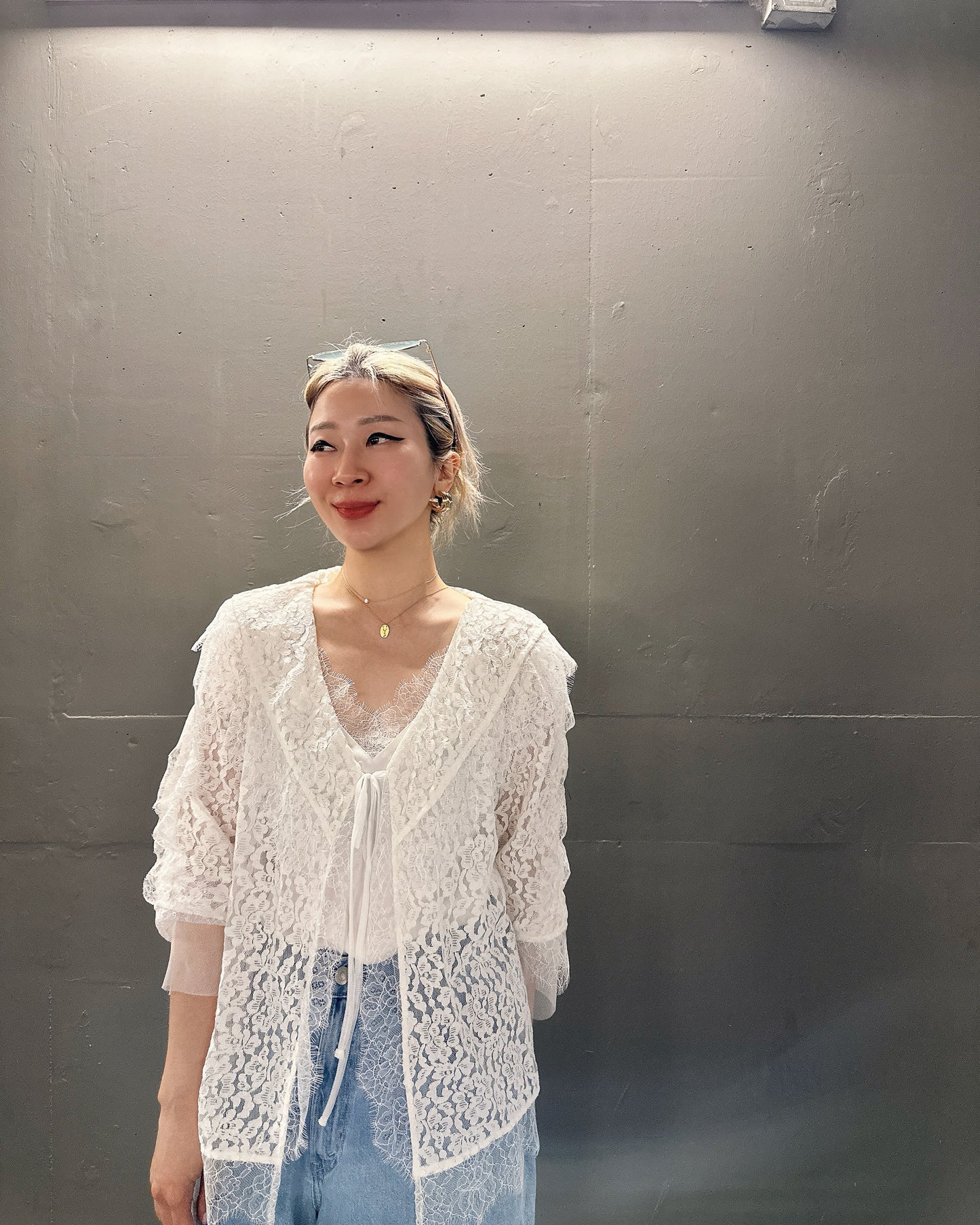 aalis CAMILA 蕾丝吊带背心（白色）
