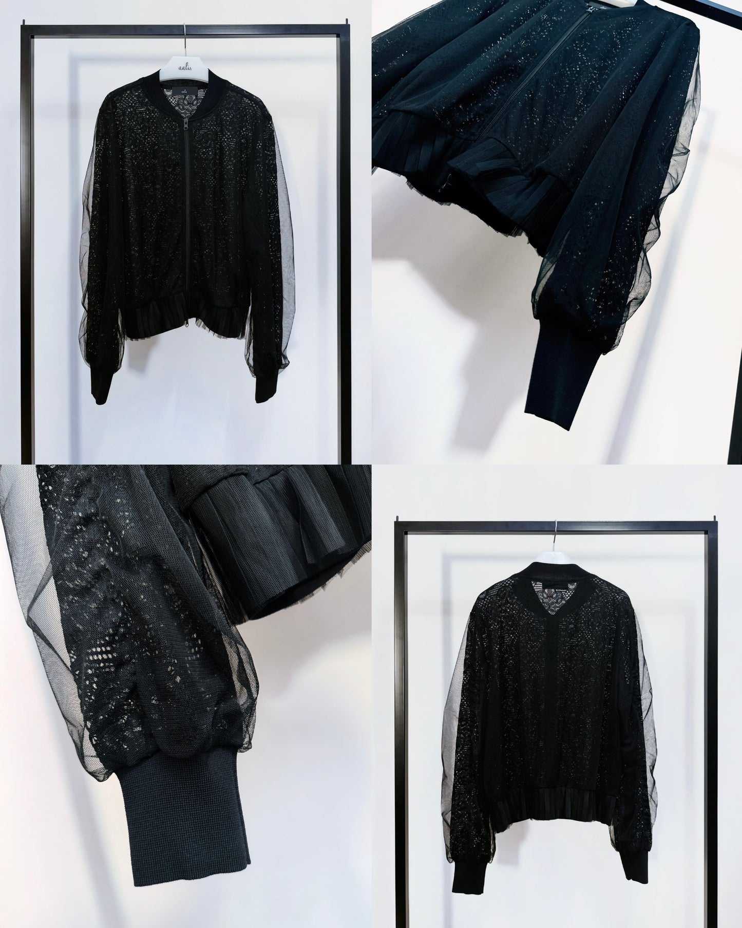 aalis CARICE SS26 lace bomber jacket (Black)