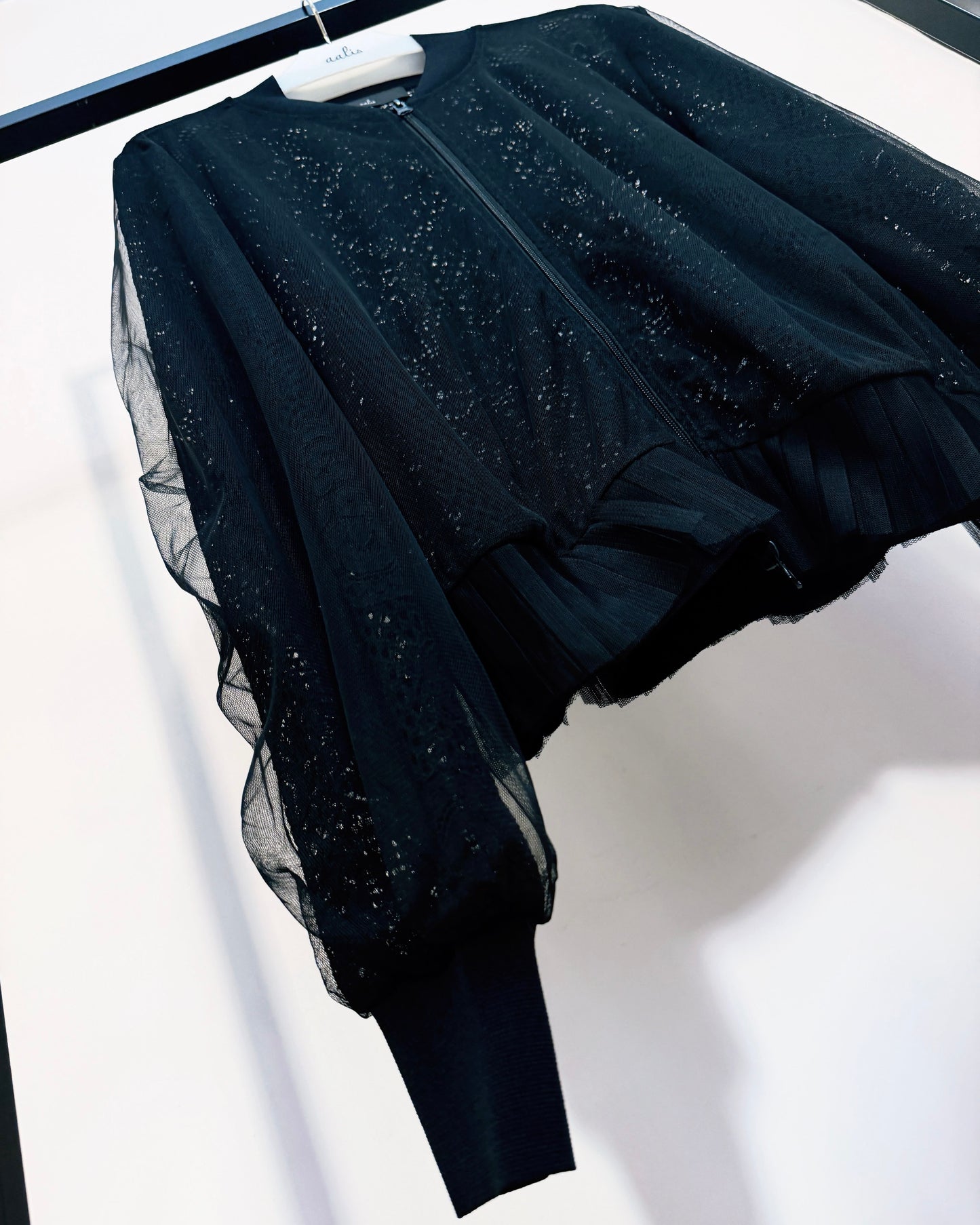aalis CARICE SS26 lace bomber jacket (Black)