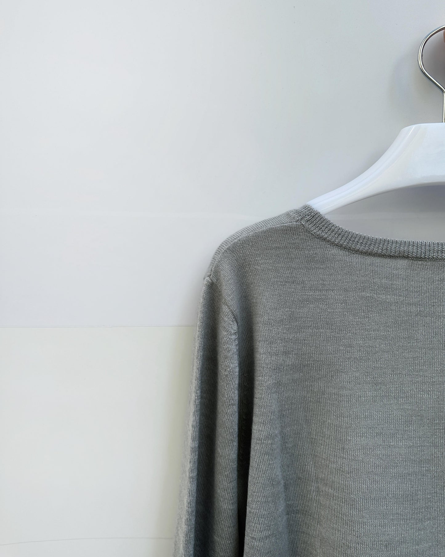 aalis SIS FW25 lace sleeves insert sweater (Heather Grey)