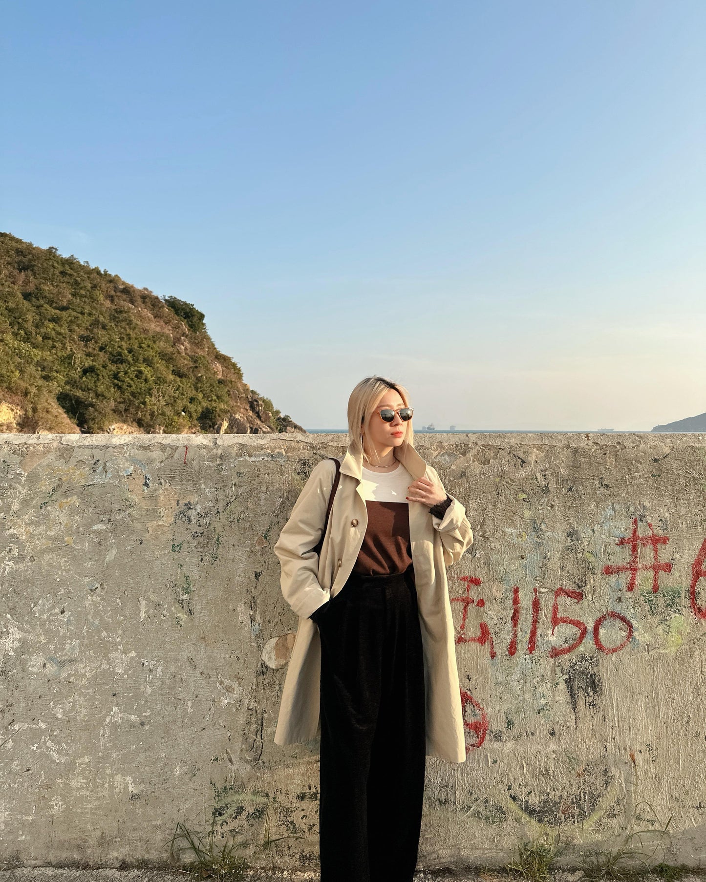 aalis SIS FW25 lace sleeves insert sweater (Brown Mix)