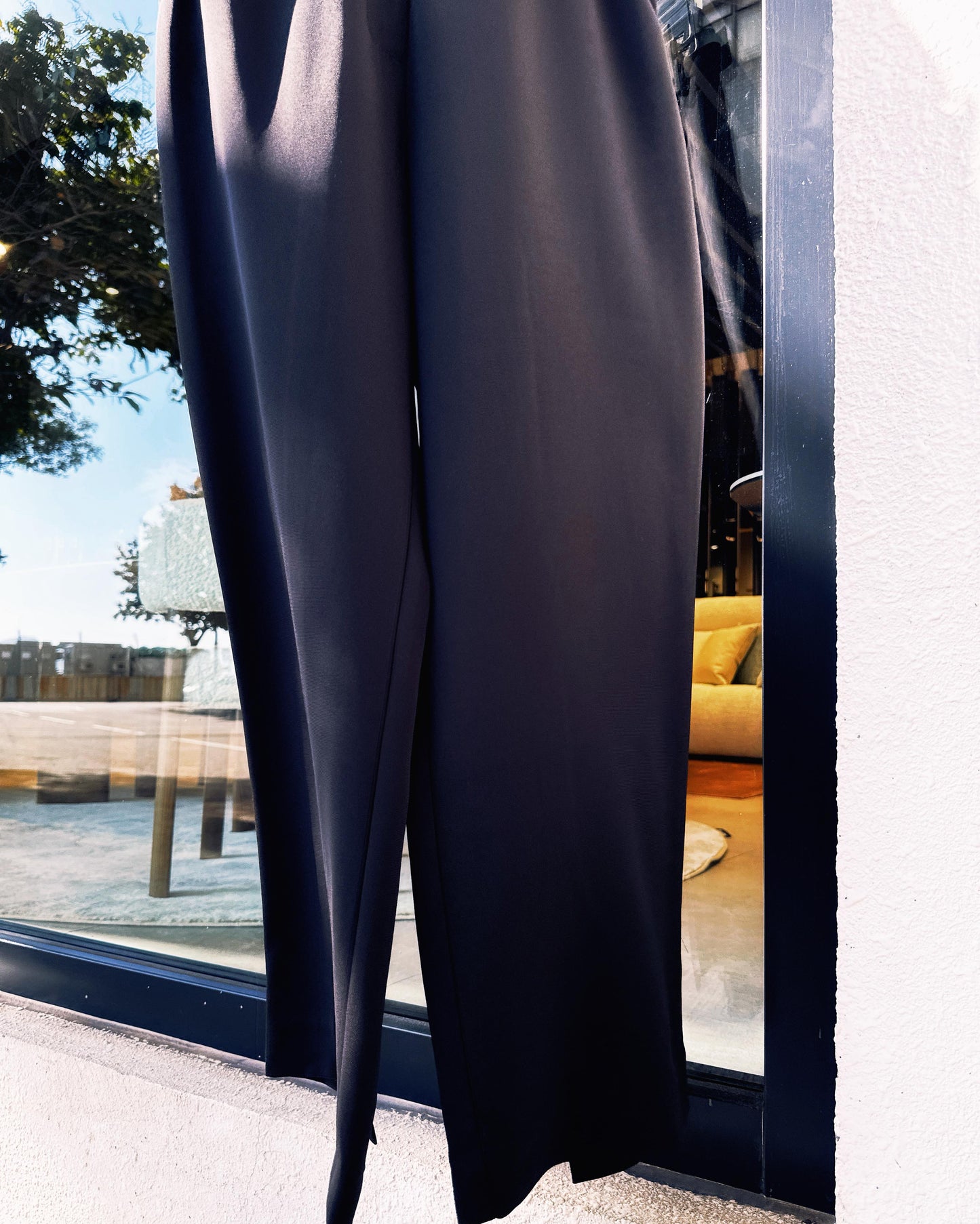 aalis GLORI SS26 back vent full length pants (Black)