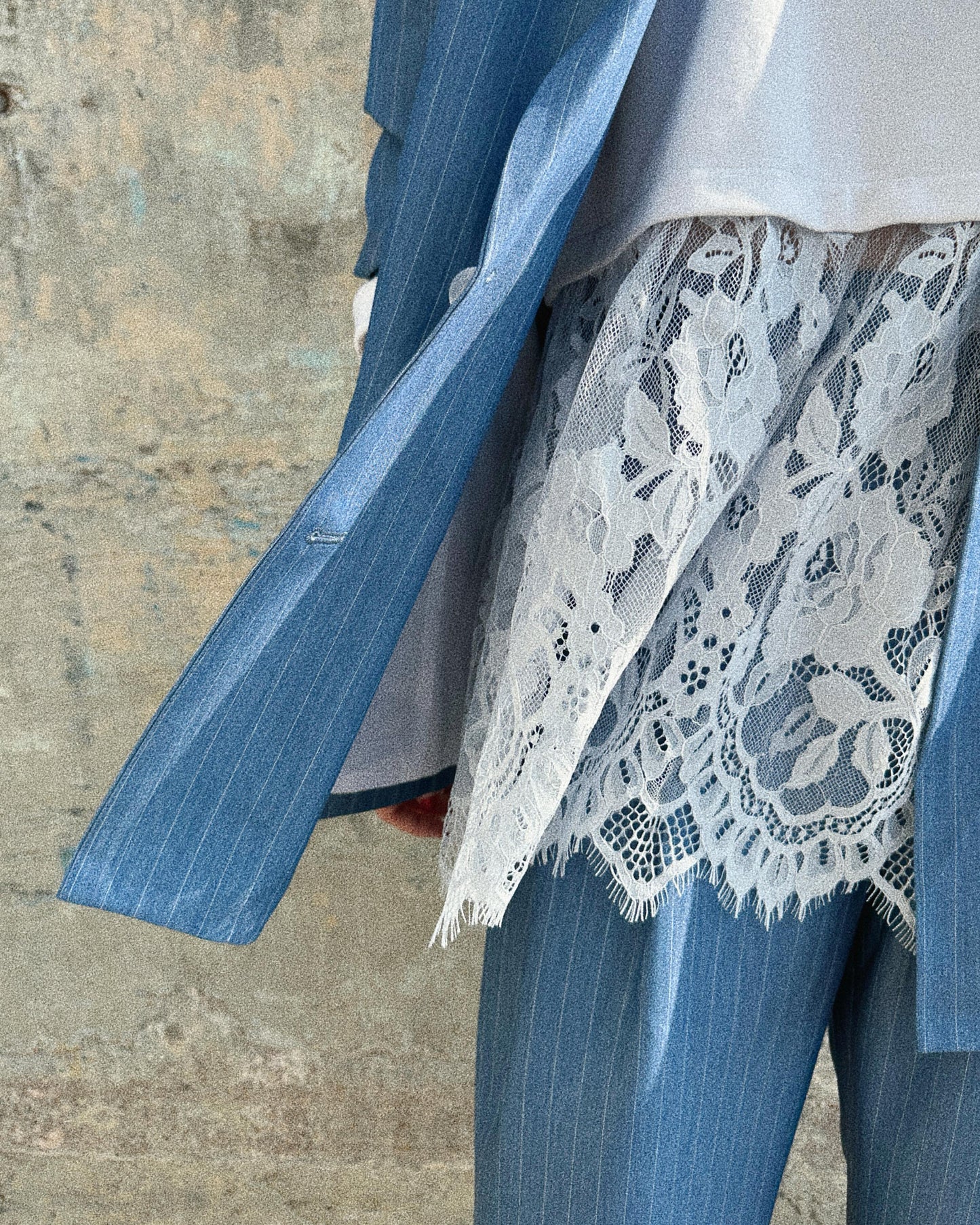 aalis MONI STRIPE SS26 blazer (Blue Denim)