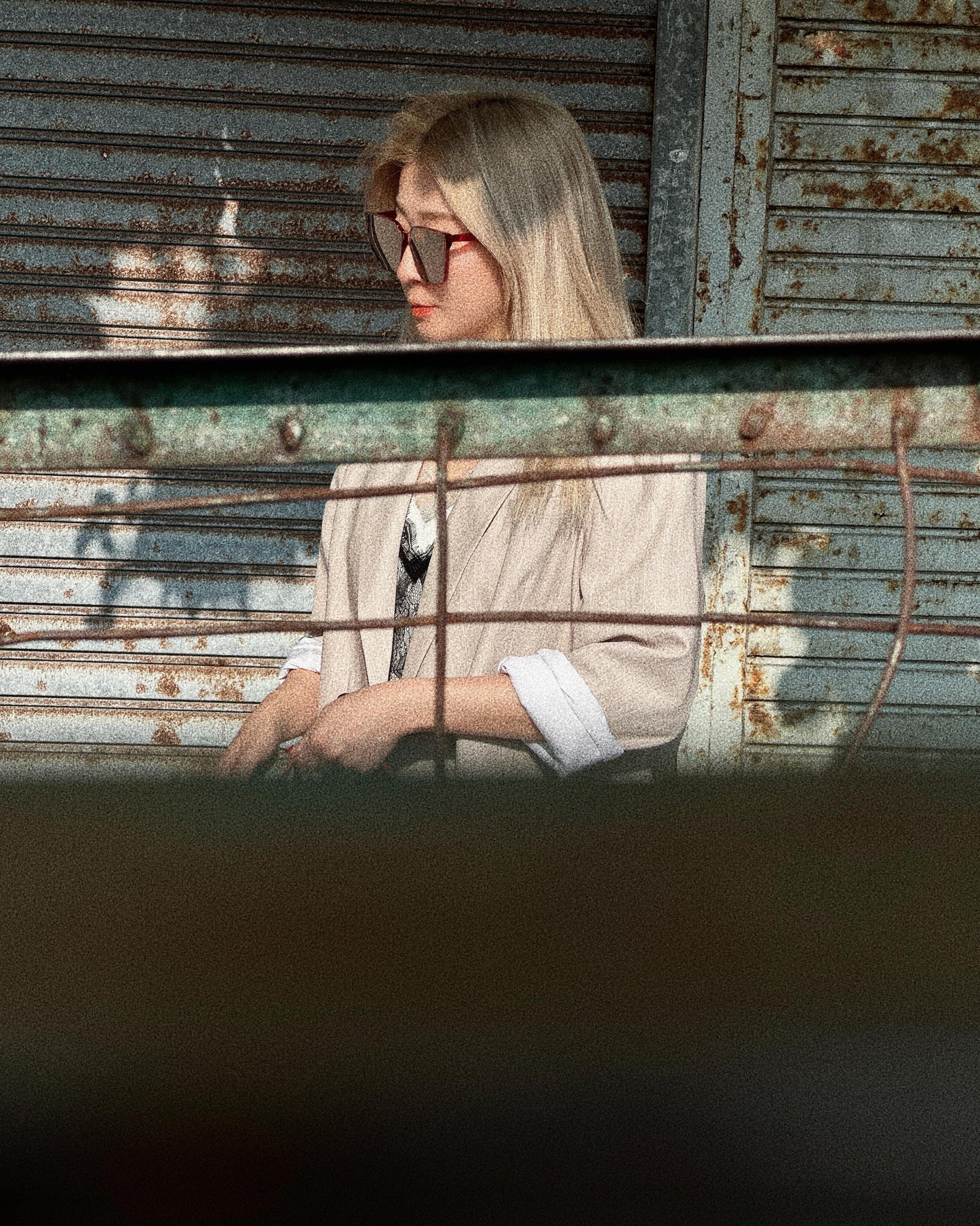 (Pre-order) aalis MONI STRIPE SS26 blazer (Lt Beige)