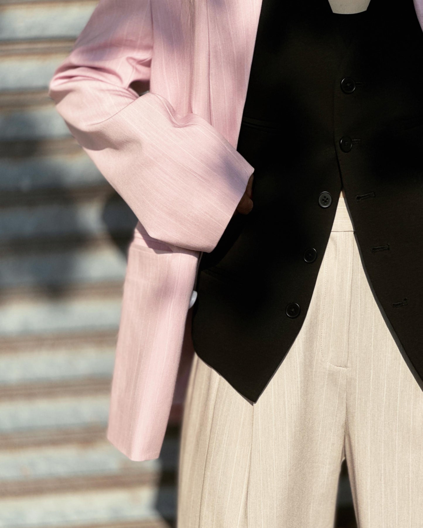 aalis MONI STRIPE SS26 blazer (Lt Pink)