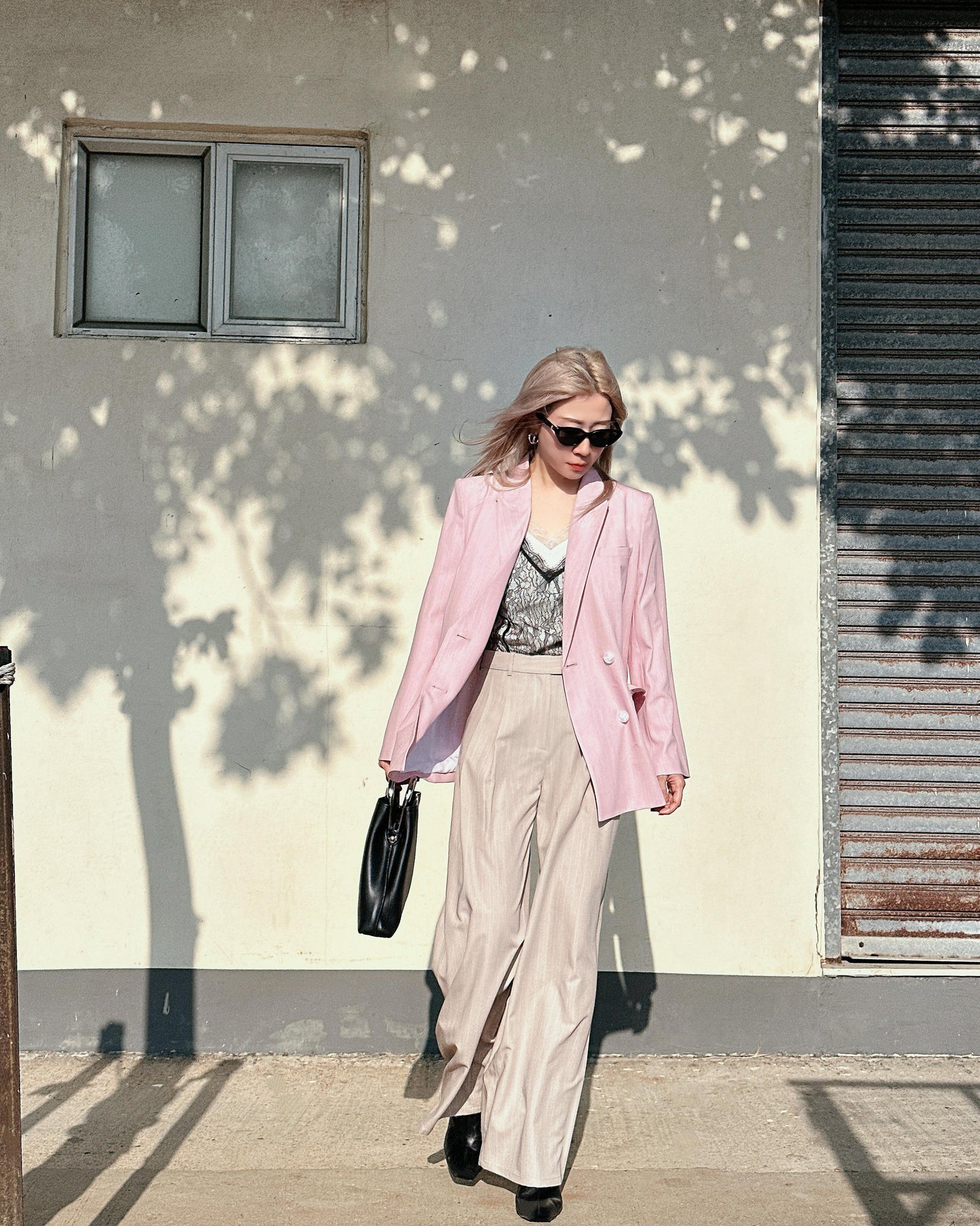 aalis MONI STRIPE SS26 blazer (Lt Pink)