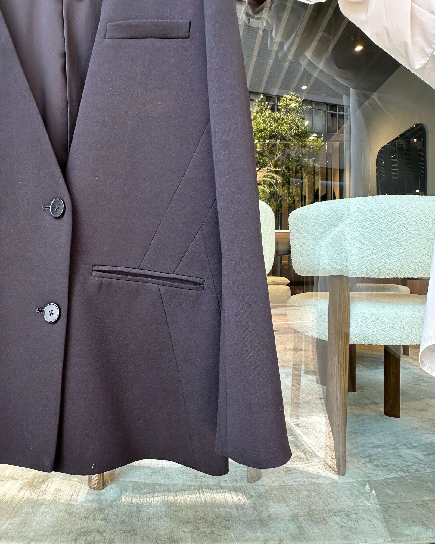 aalis MONIQUE V neck blazer (Black)