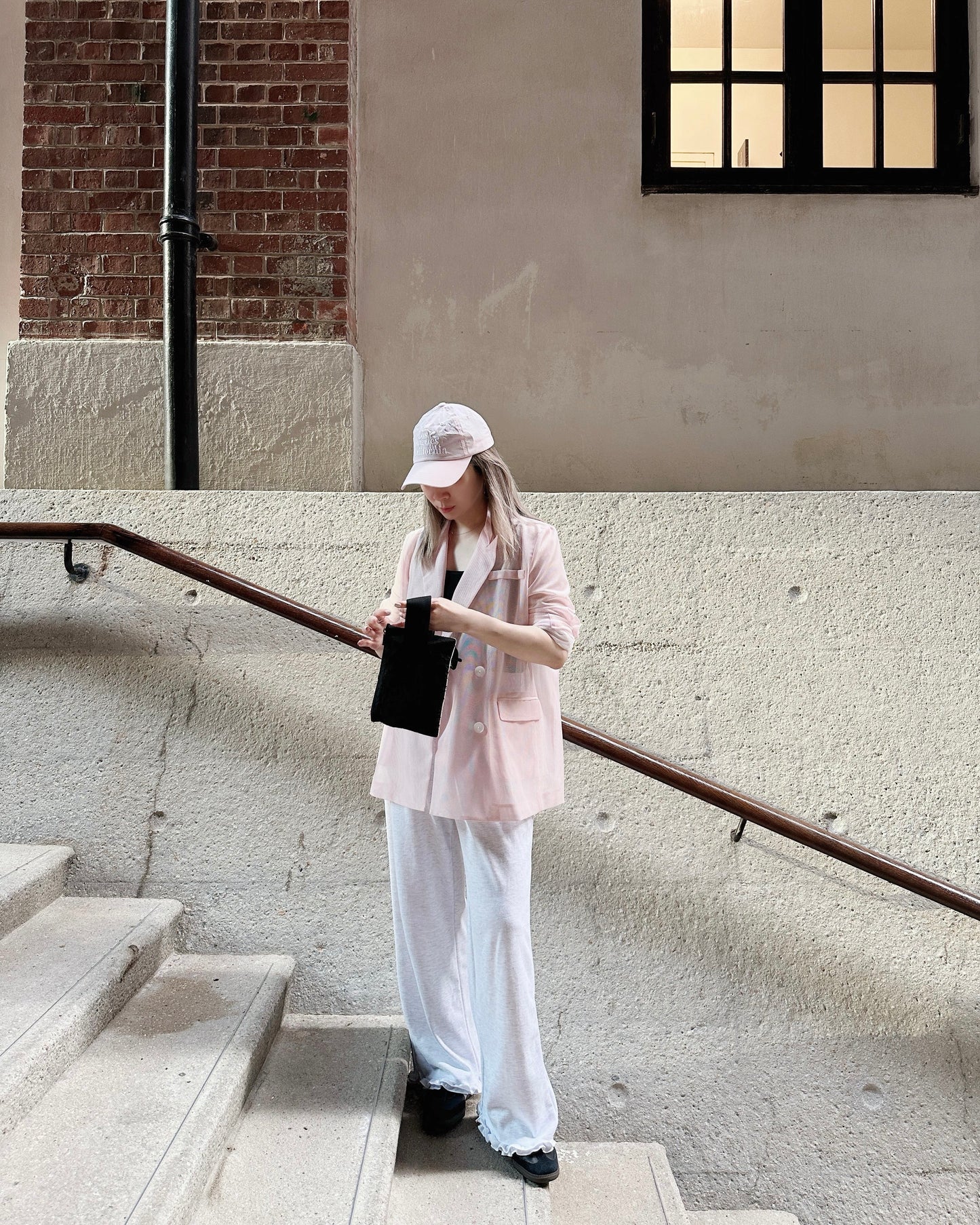 aalis MONI NET SS26 blazer (Lt Pink)