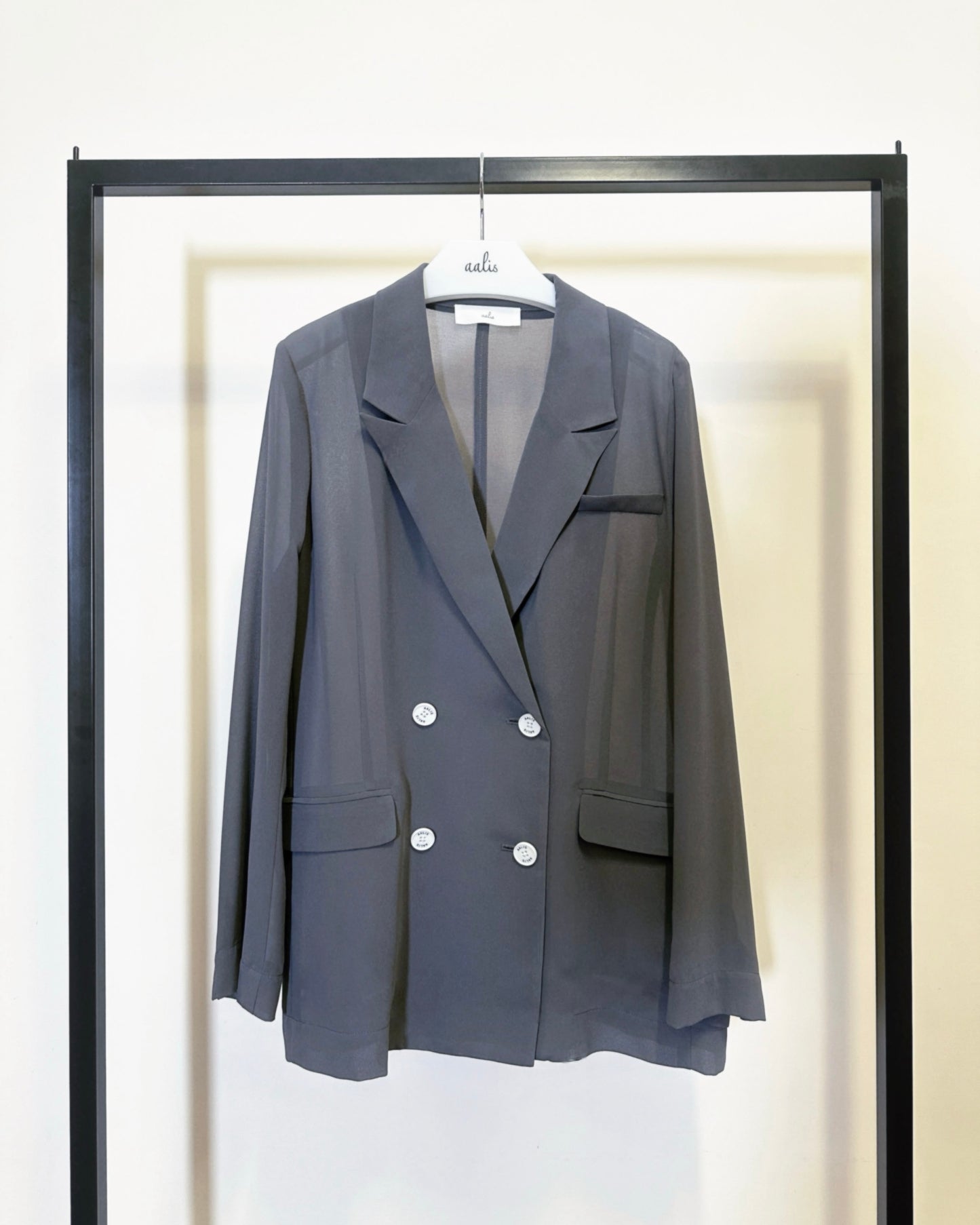 aalis MONI SS26 chiffon blazer (Charcoal)