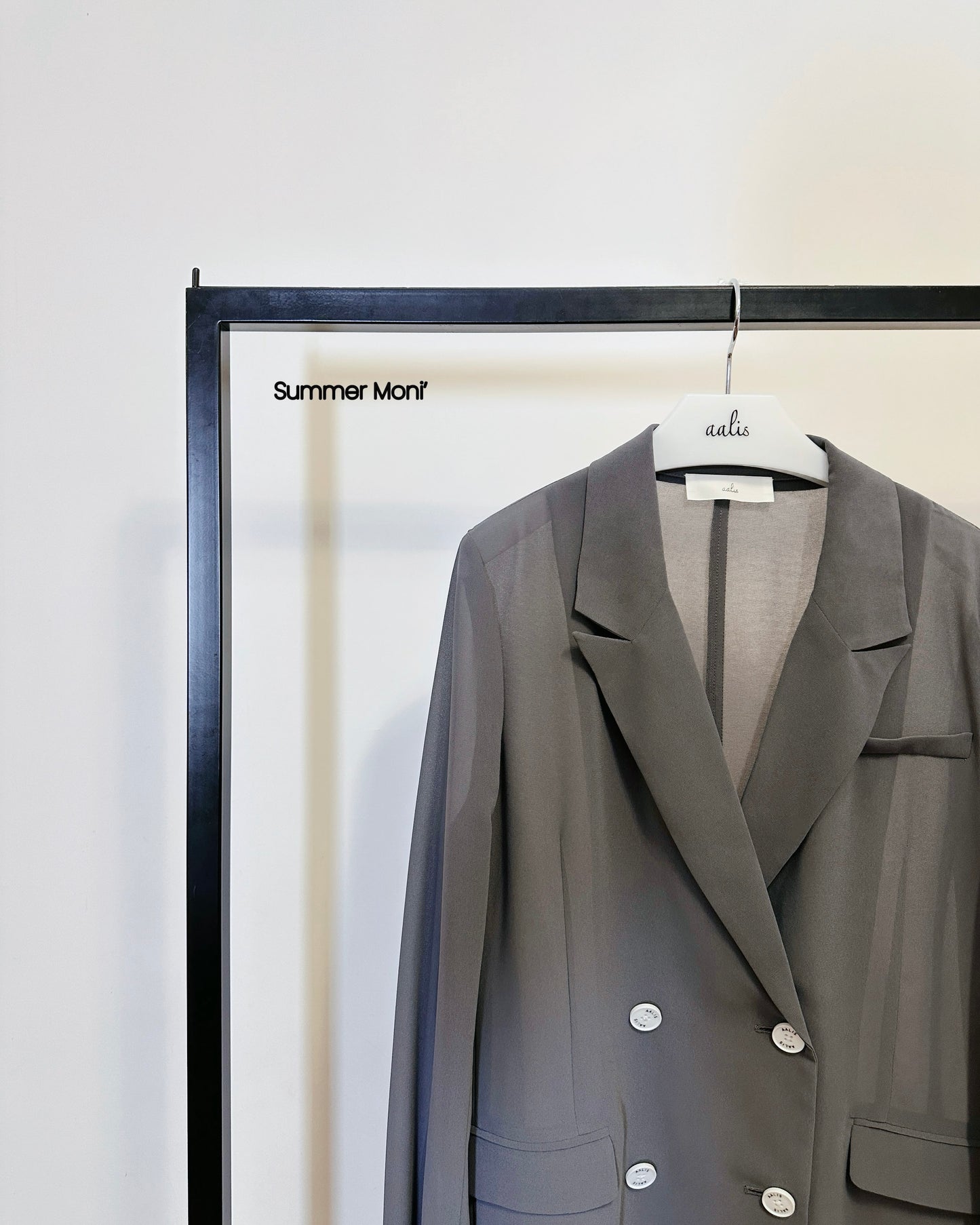 aalis MONI SS26 chiffon blazer (Charcoal)