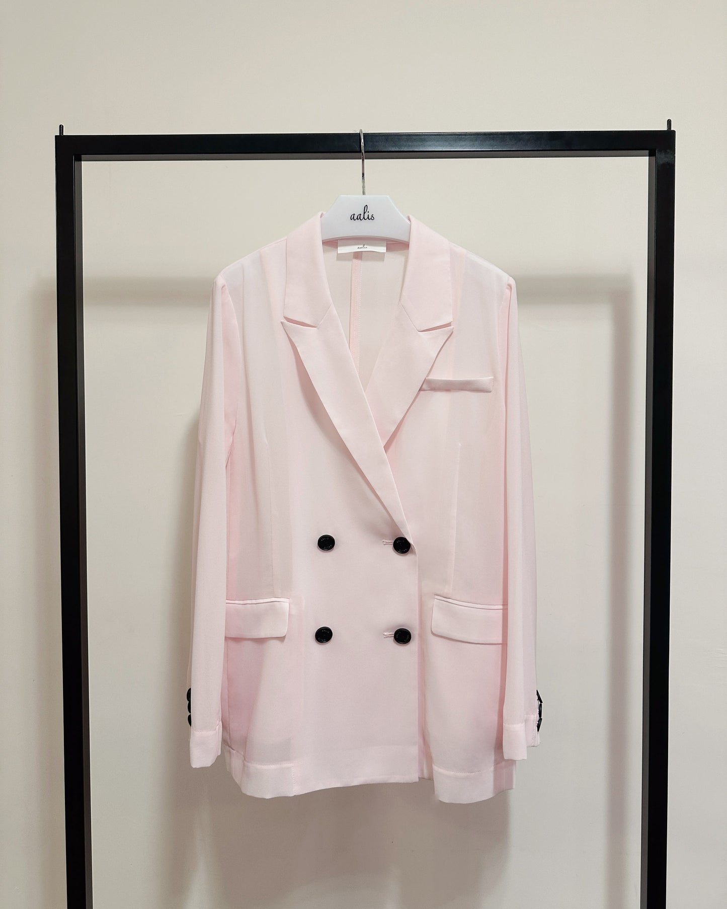 aalis MONI SS26 chiffon blazer (Light Pink)