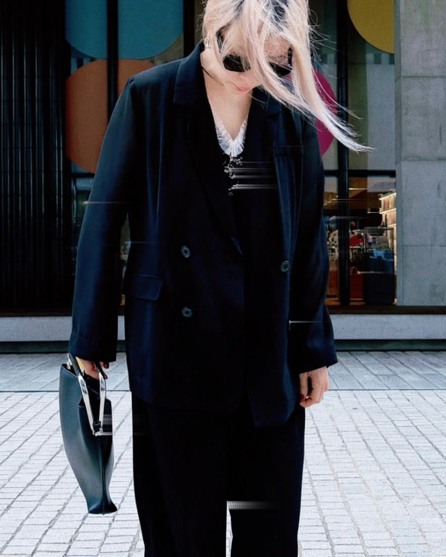 aalis MONI CHI SS26 chiffon blazer (Black)