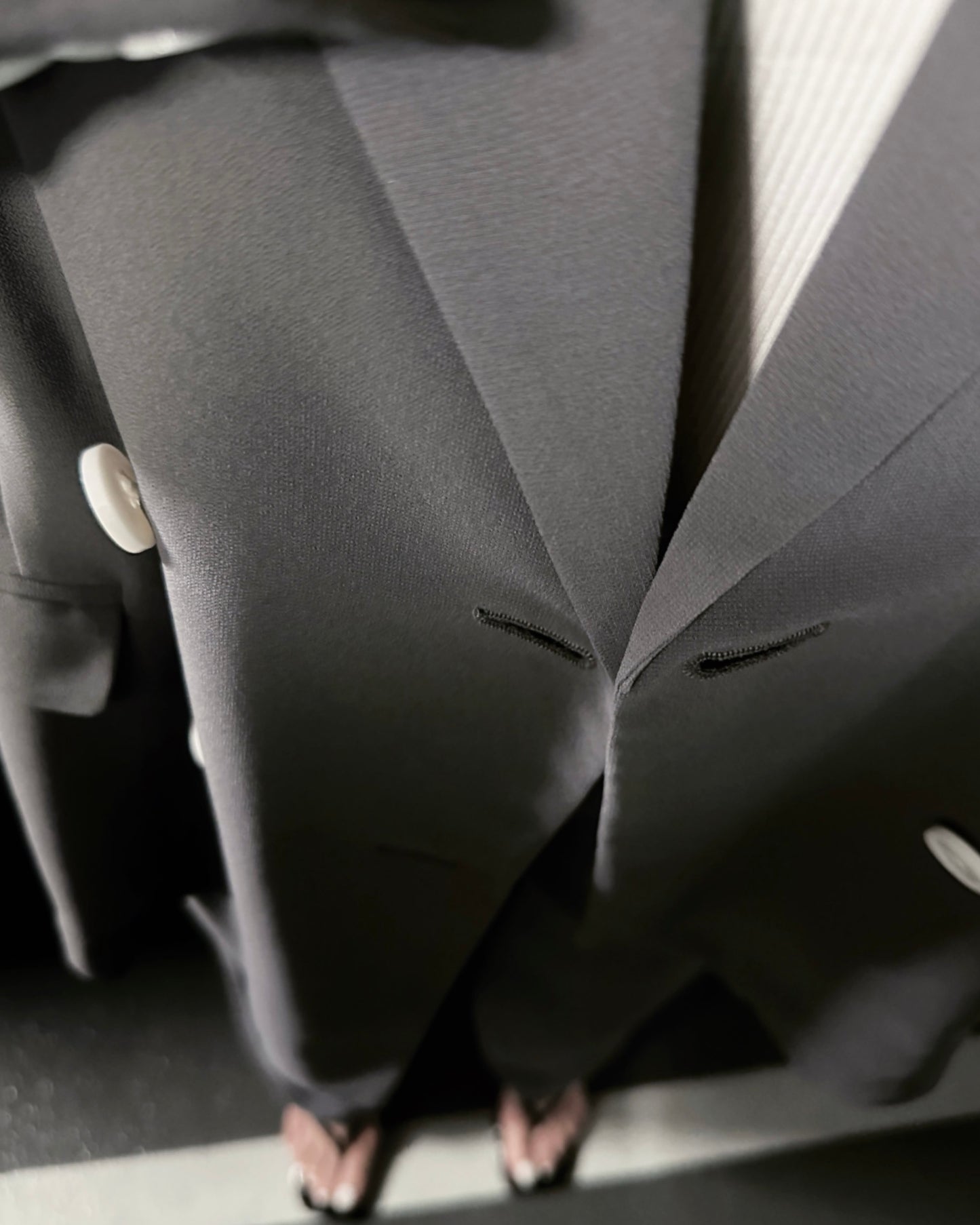 aalis MONI SS26 chiffon blazer (Charcoal)