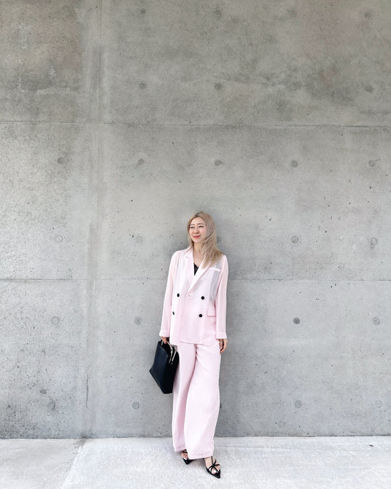 aalis MONI SS26 chiffon blazer (Light Pink)