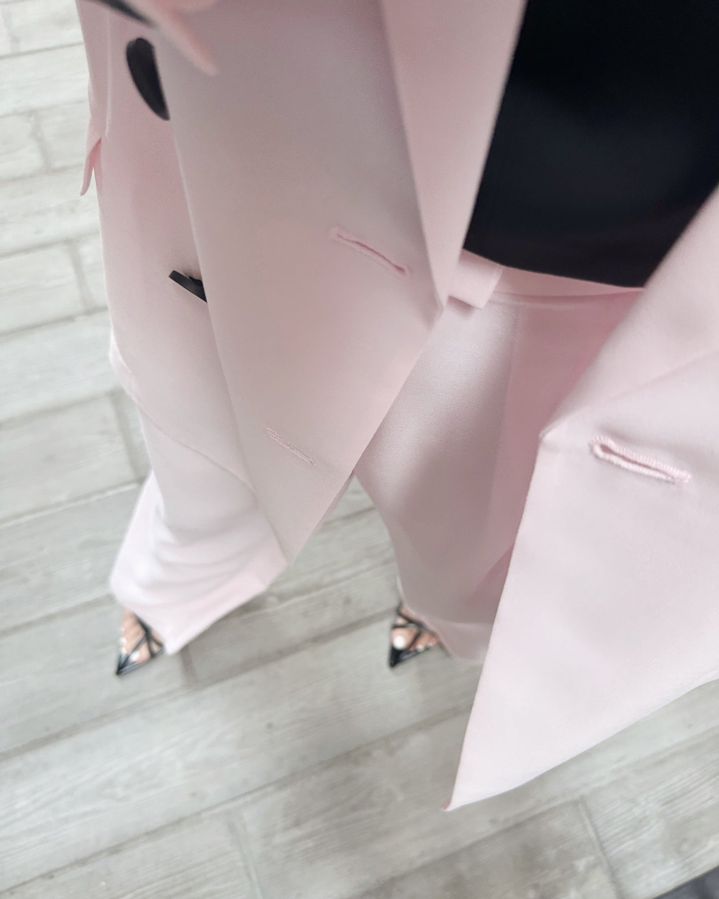 aalis MONI SS26 chiffon blazer (Light Pink)