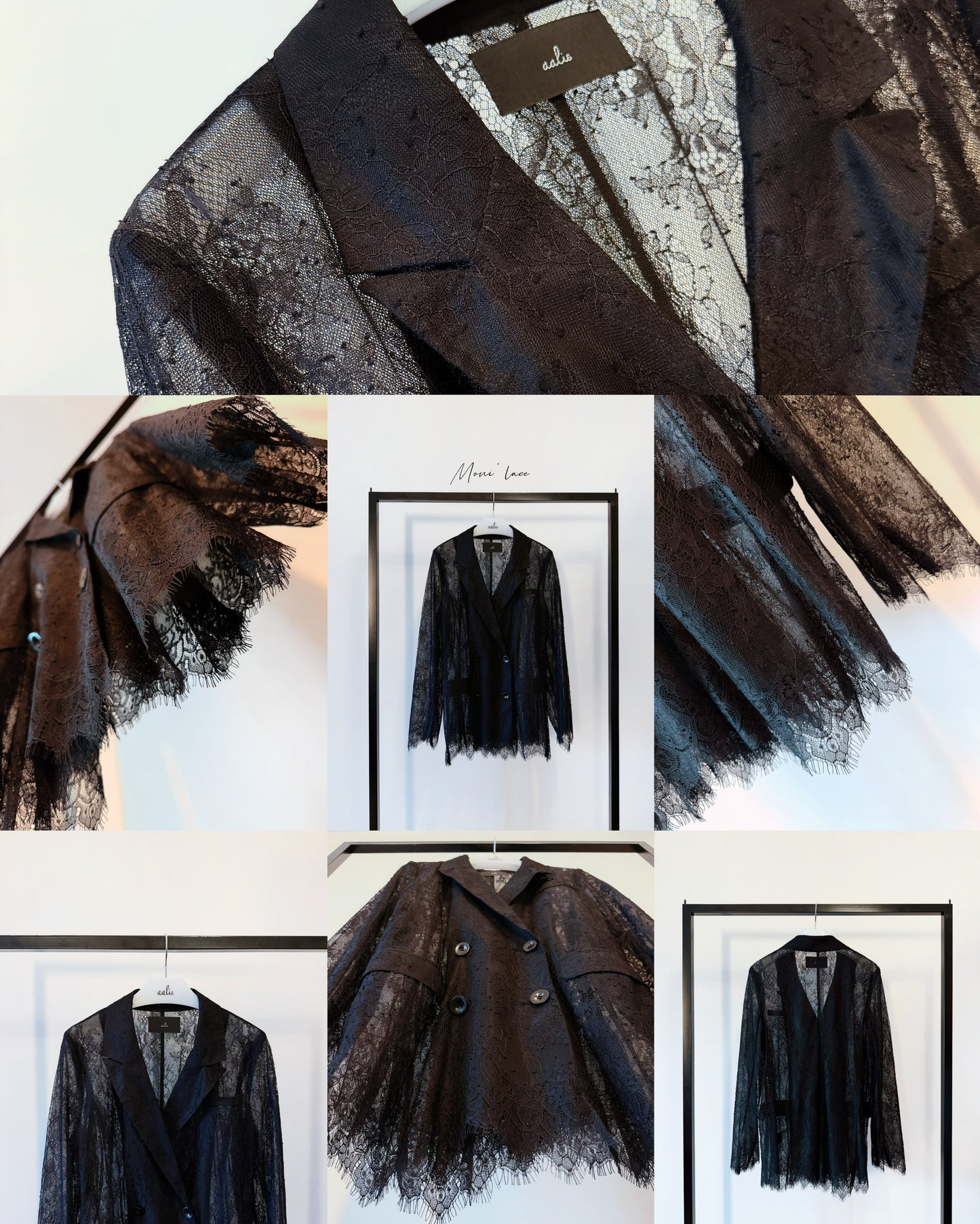 aalis MONI LACE FW26 lace blazer (Black Lace)