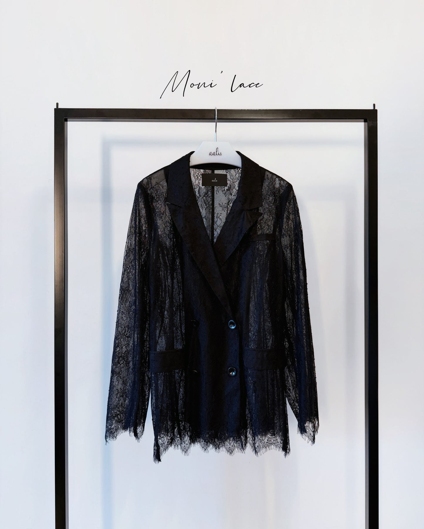 aalis MONI LACE FW26 lace blazer (Black Lace)