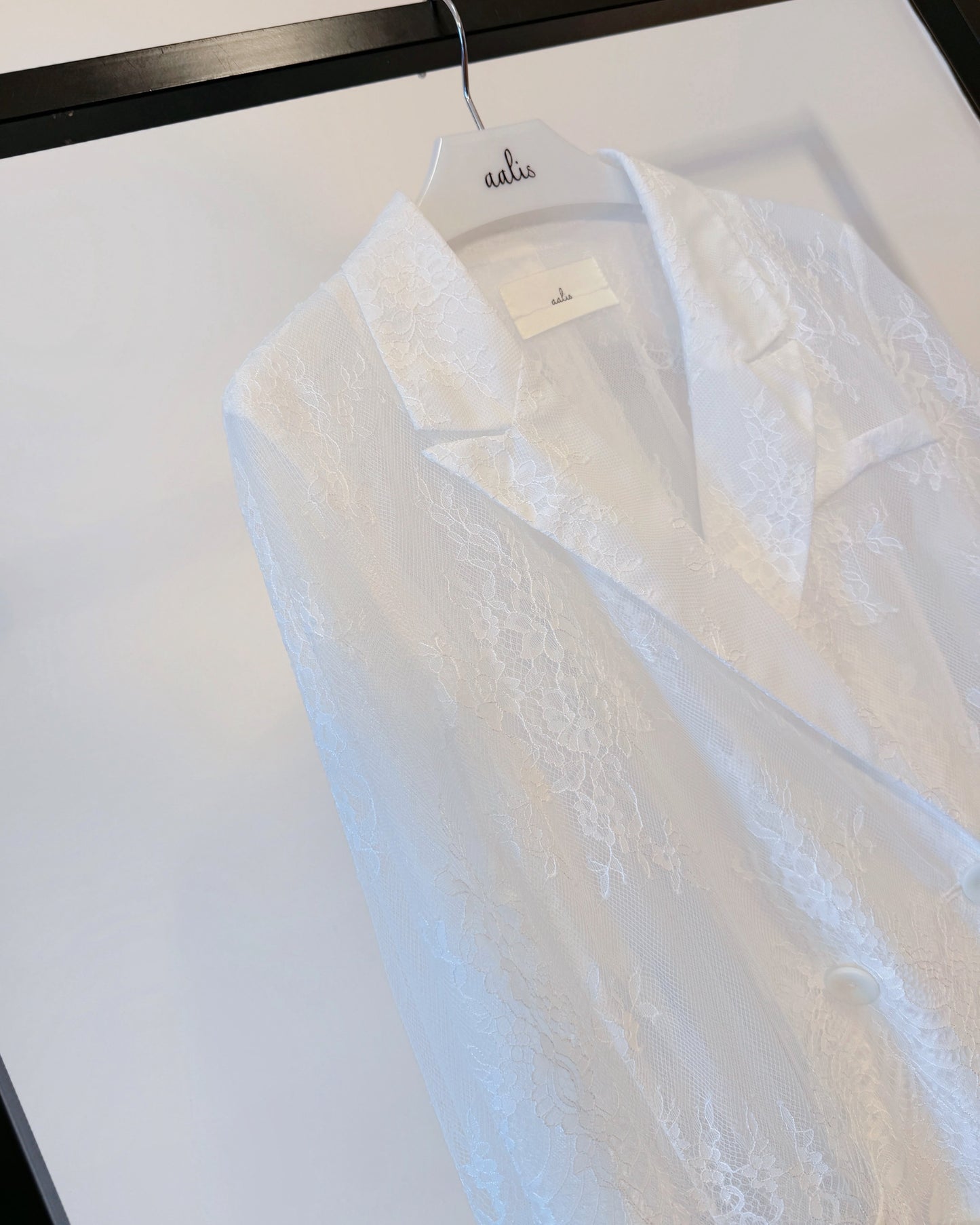 aalis MONI LACE FW26 lace blazer (White Lace)