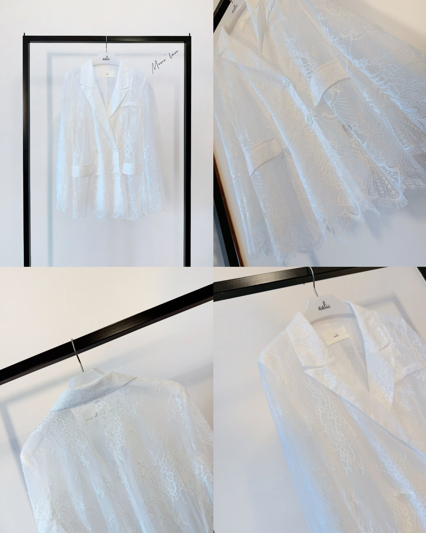 aalis MONI LACE FW26 lace blazer (White Lace)