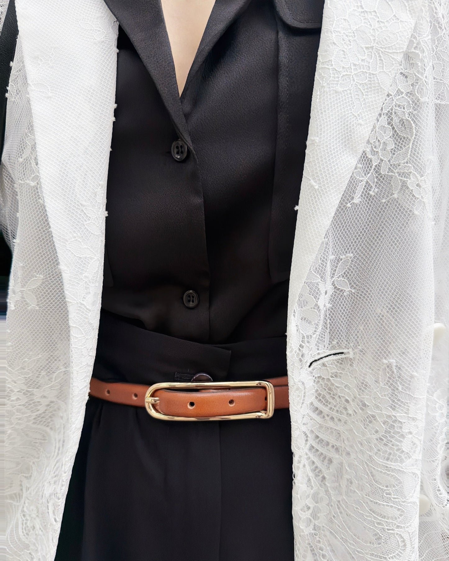 aalis MONI LACE FW26 lace blazer (White Lace)