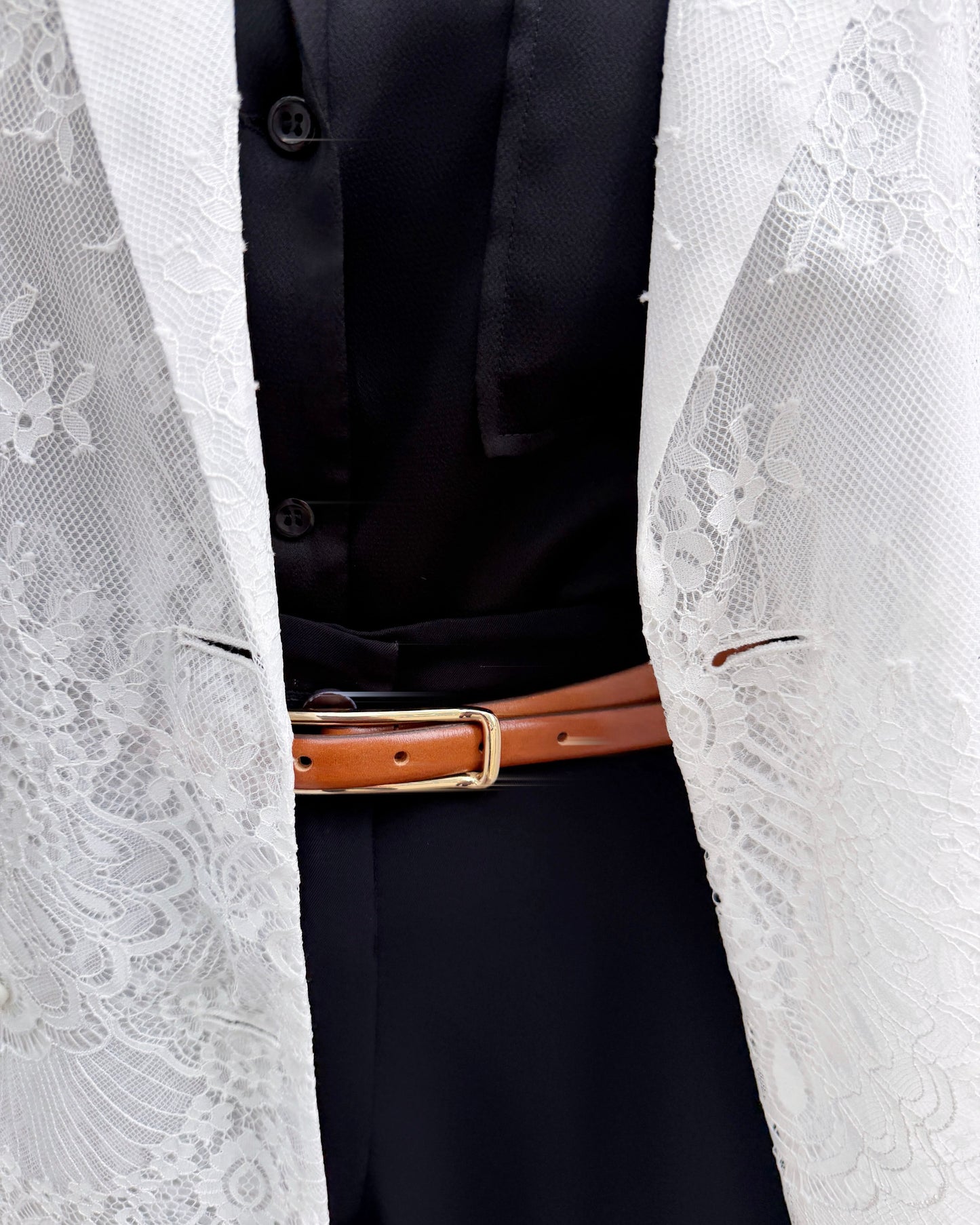 aalis MONI LACE FW26 lace blazer (White Lace)