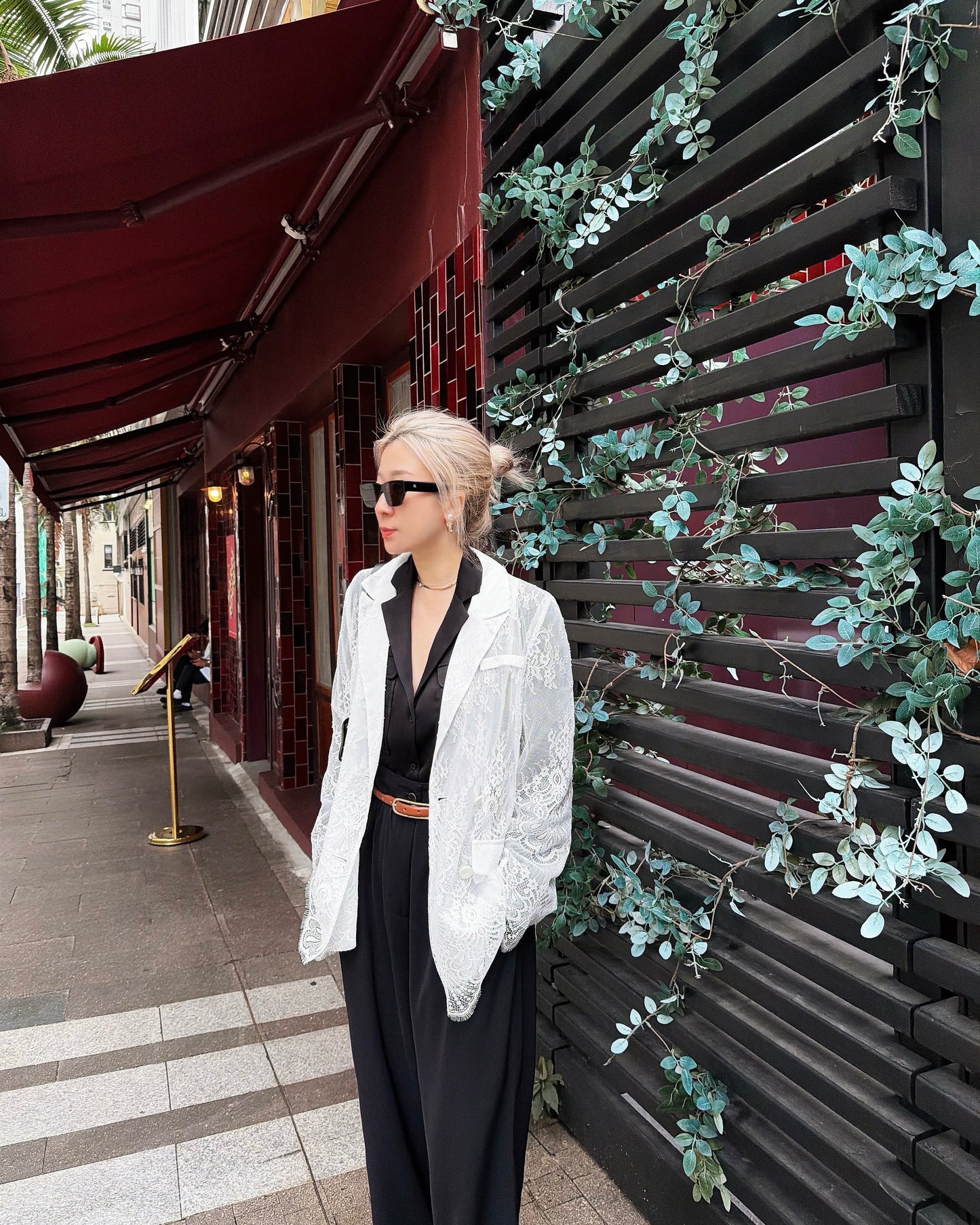 aalis MONI LACE FW26 lace blazer (White Lace)
