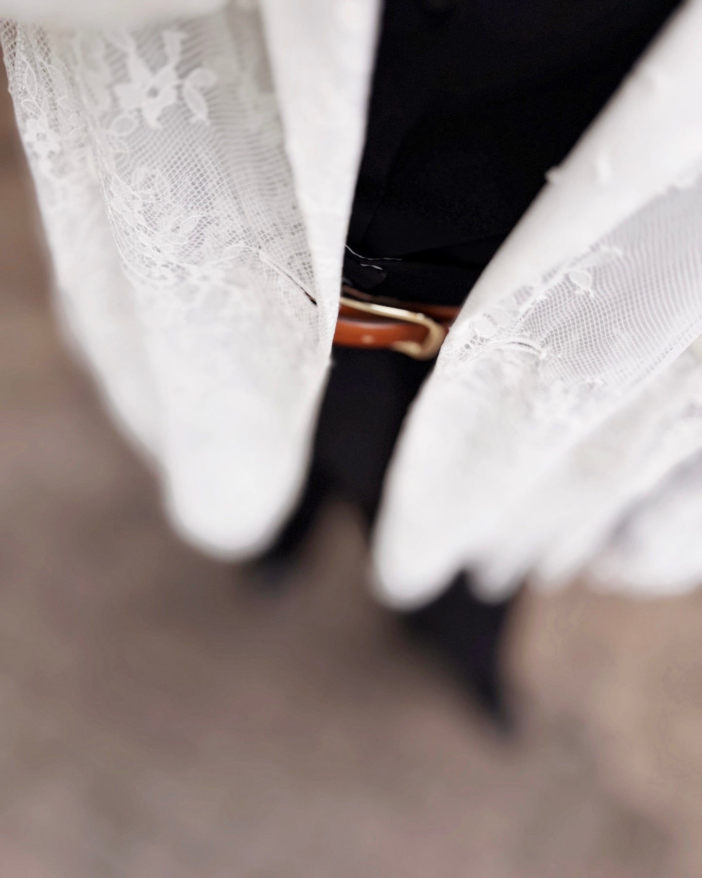 aalis MONI LACE FW26 lace blazer (White Lace)