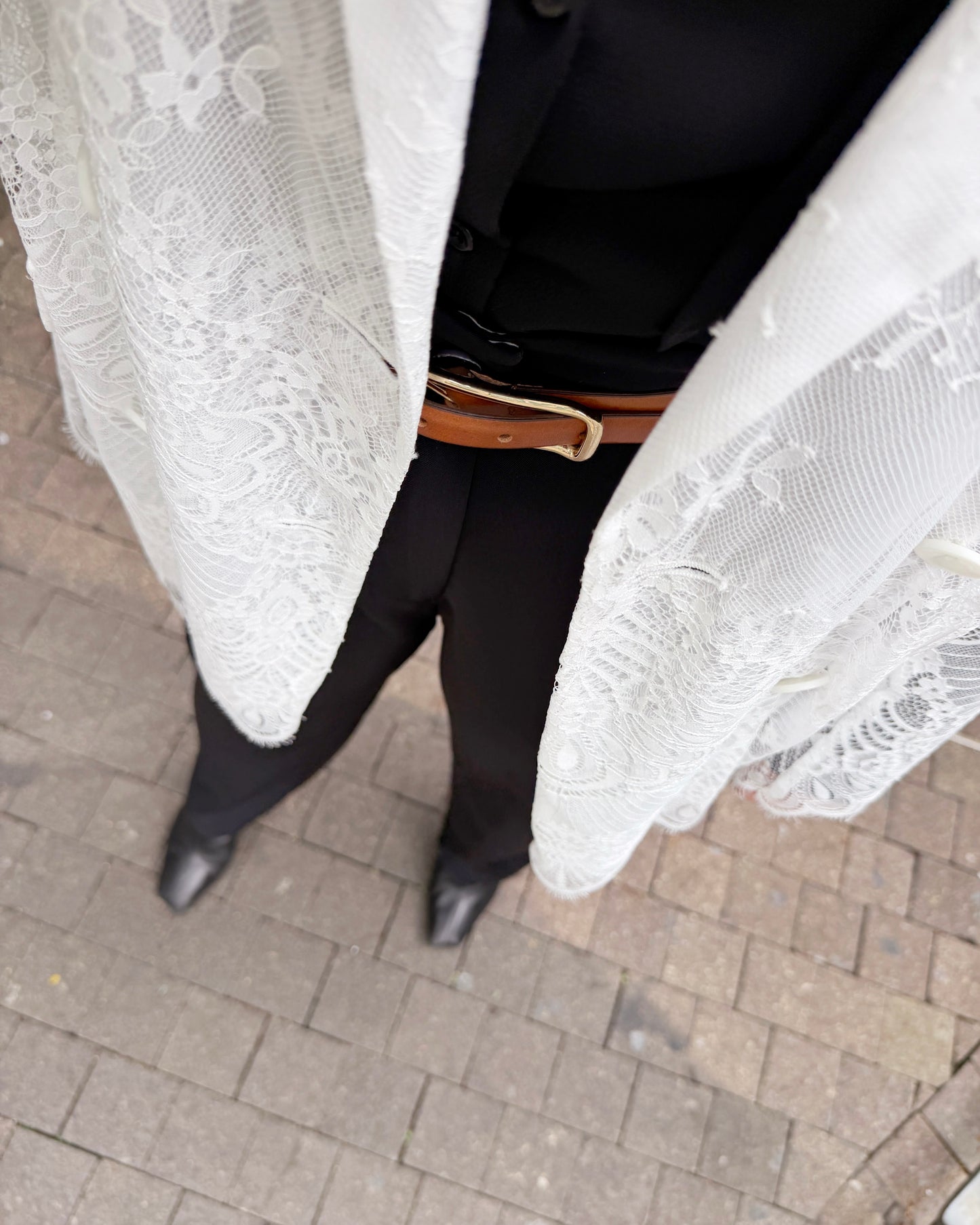 aalis MONI LACE FW26 lace blazer (White Lace)