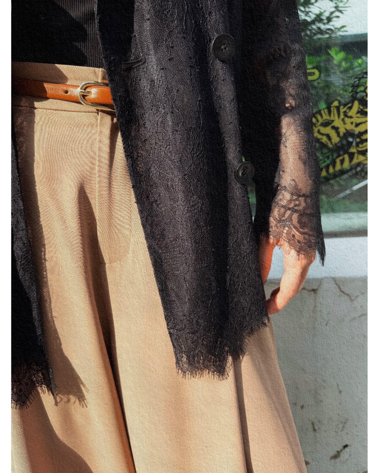 aalis MONI LACE FW26 lace blazer (Black Lace)