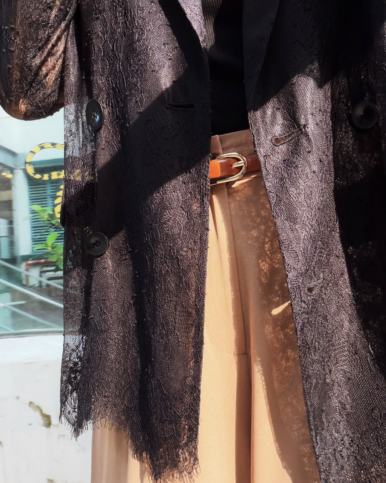 aalis MONI LACE FW26 lace blazer (Black Lace)