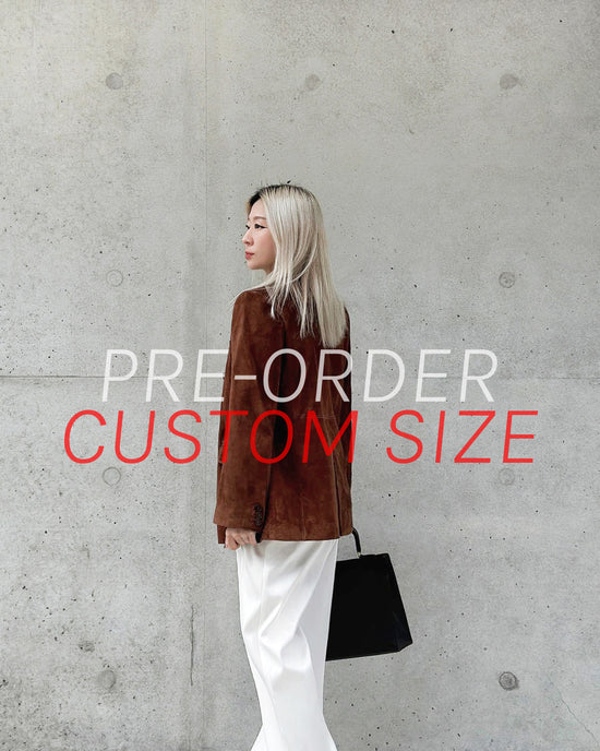(Pre-order) aalis MONI suede leather blazer (Camel) (Custom size)