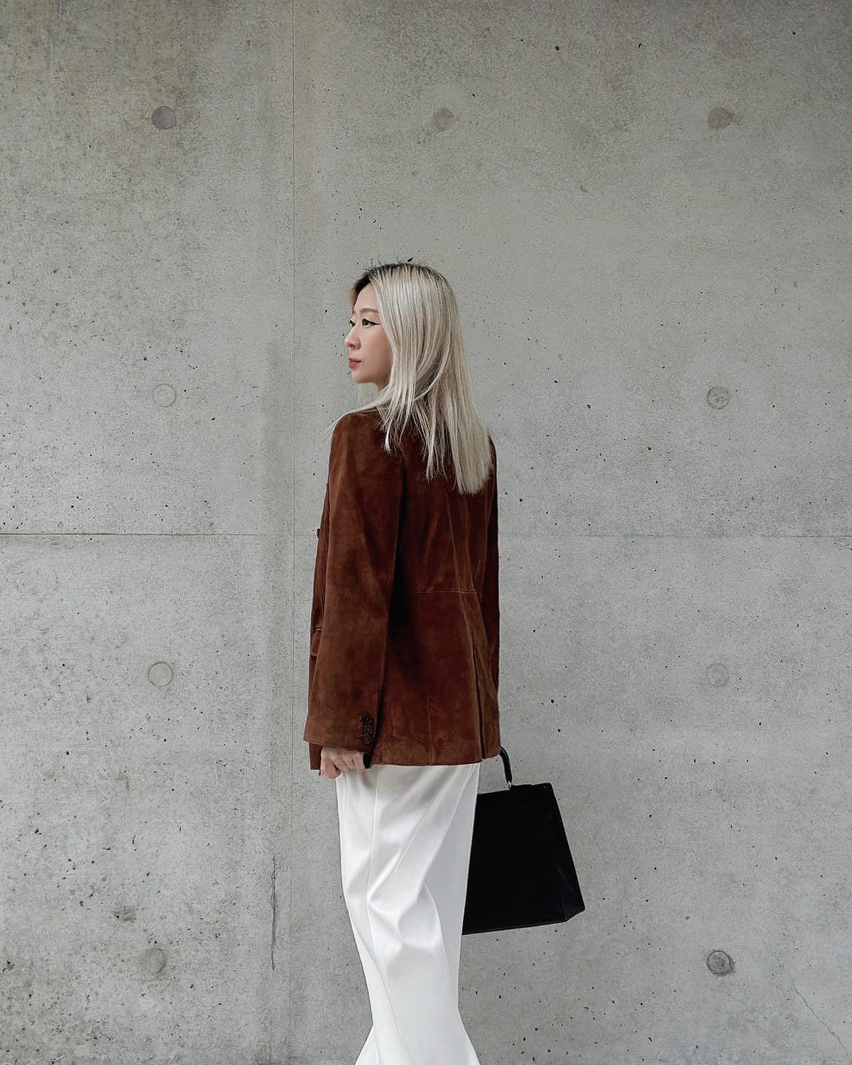 (Pre-order) aalis MONI suede leather blazer (Camel) (Custom size)