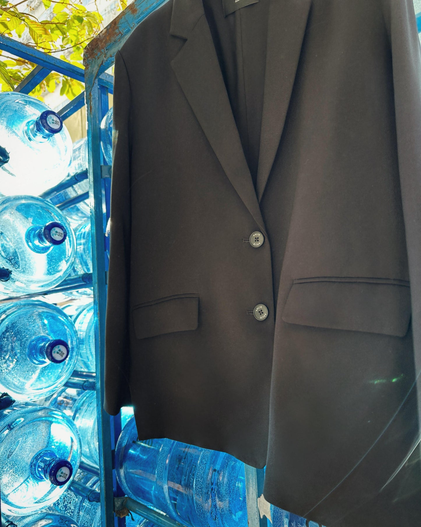 aalis MEE SS26 both side slit suiting blazer (Black)