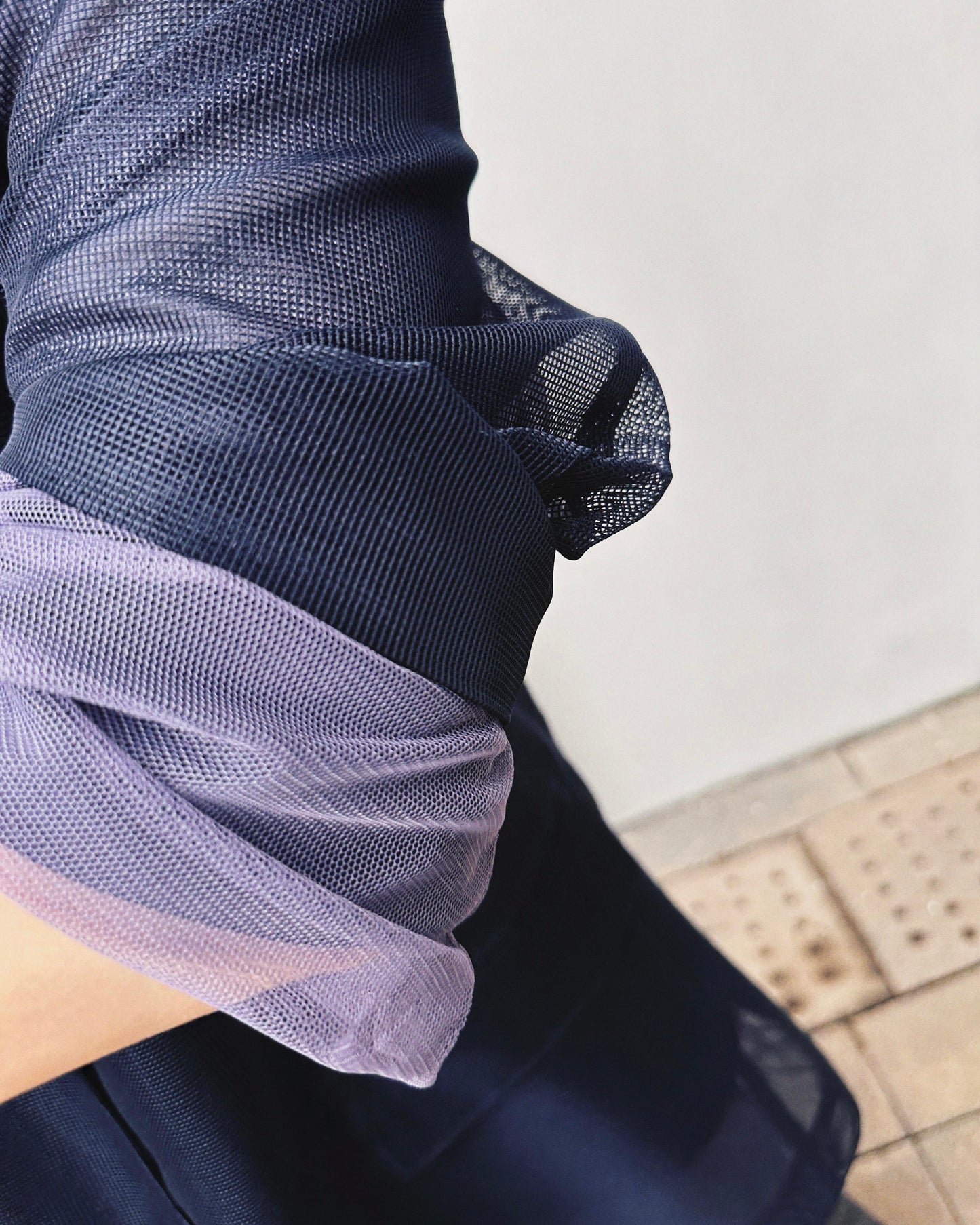 (Pre-order) aalis DELLA NET SS26 oversized blazer (Midnight Blue)
