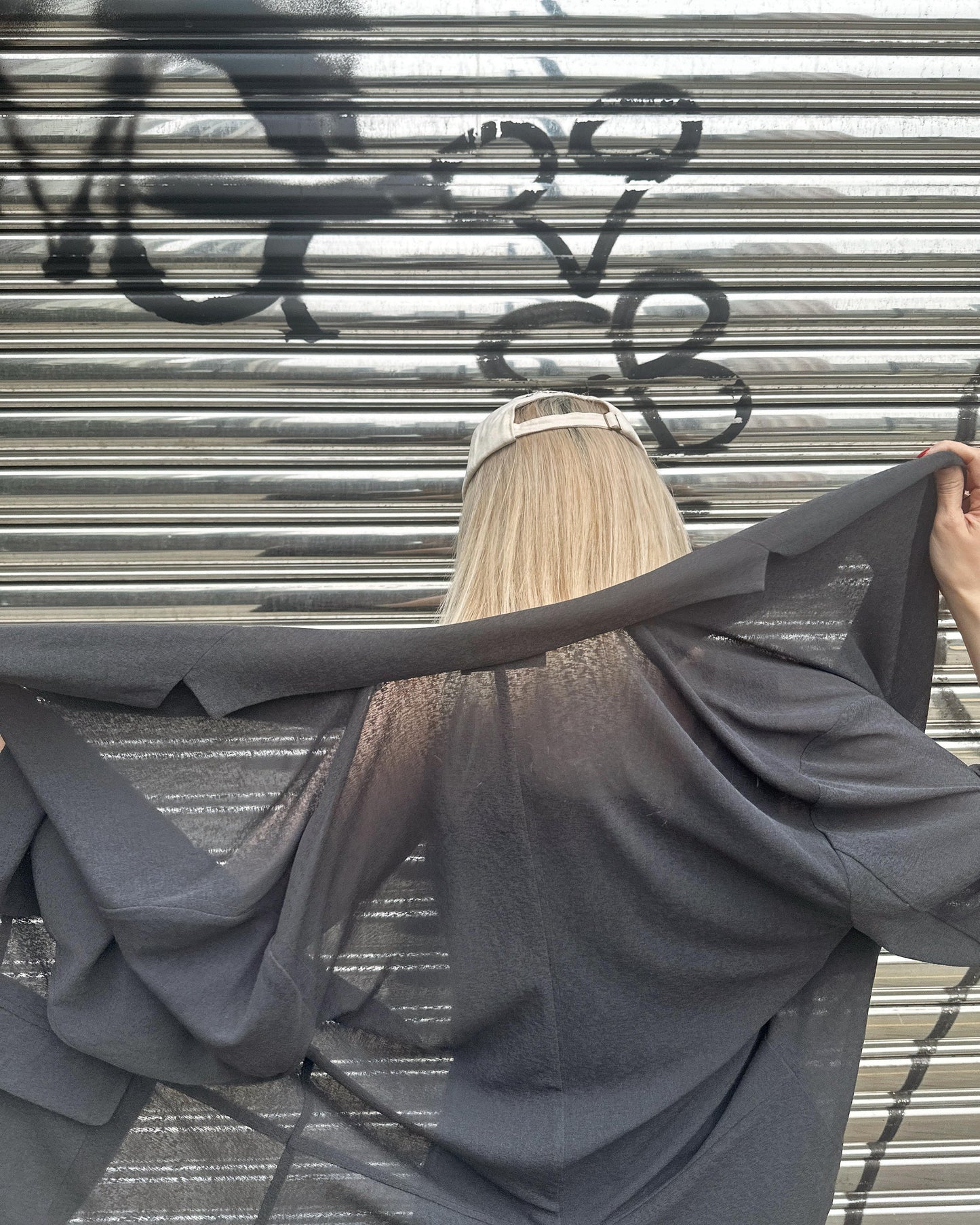 aalis DELLA BO SS26 burnout blazer (Grey)