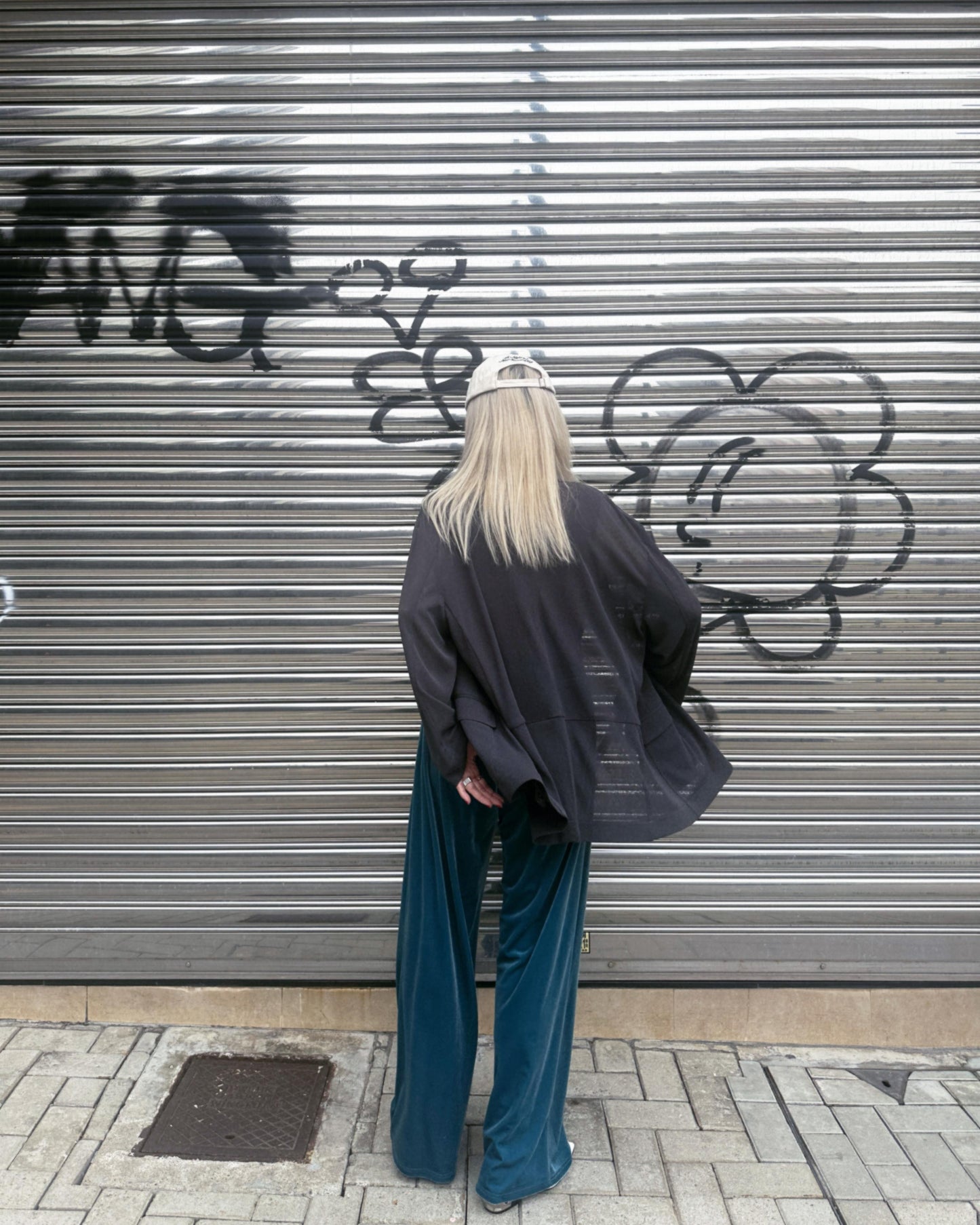 aalis DELLA BO SS26 burnout blazer (Grey)